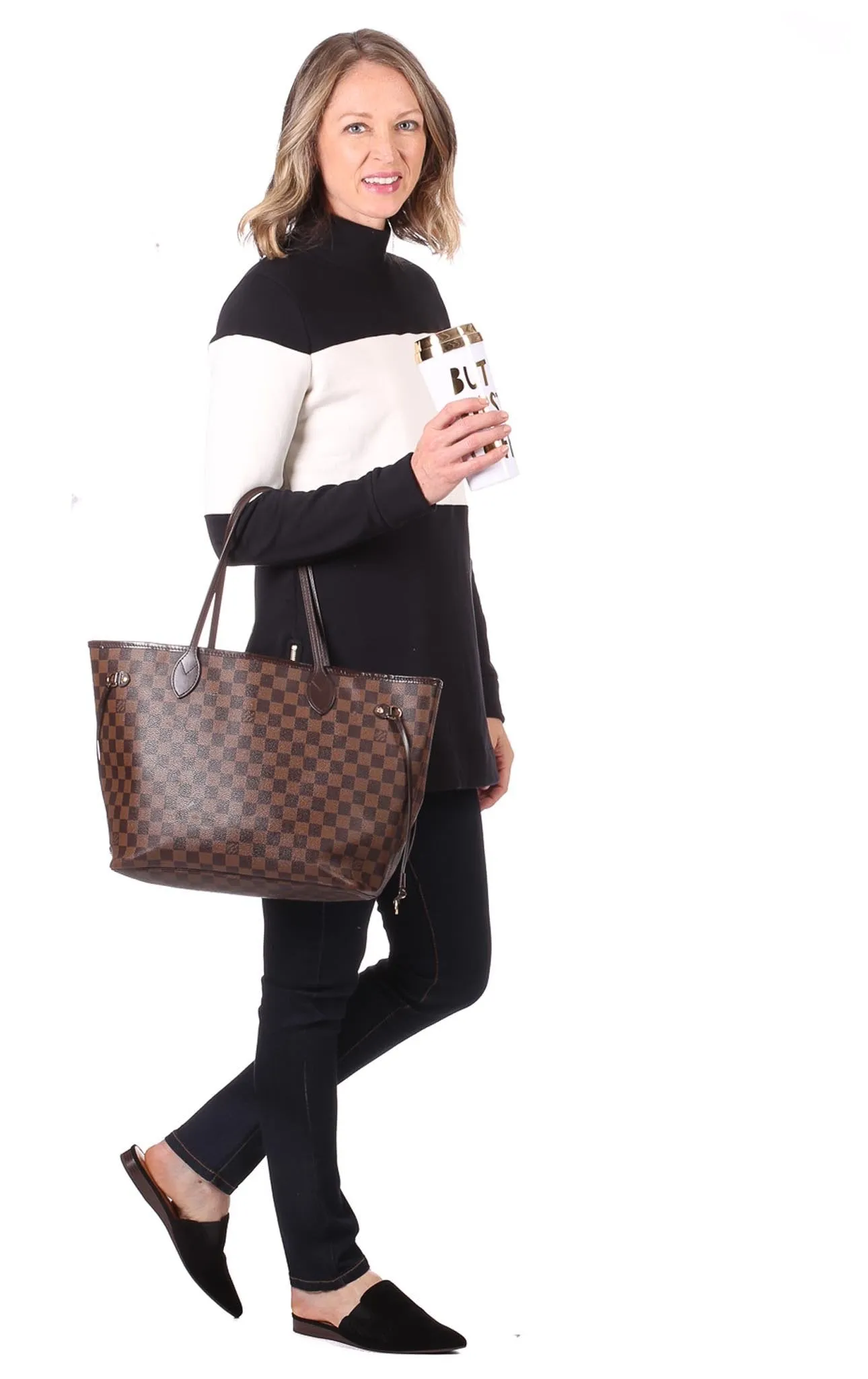 Chelsea Colorblock Tunic in Black sold by Duffield Lane product image thumbnail 4