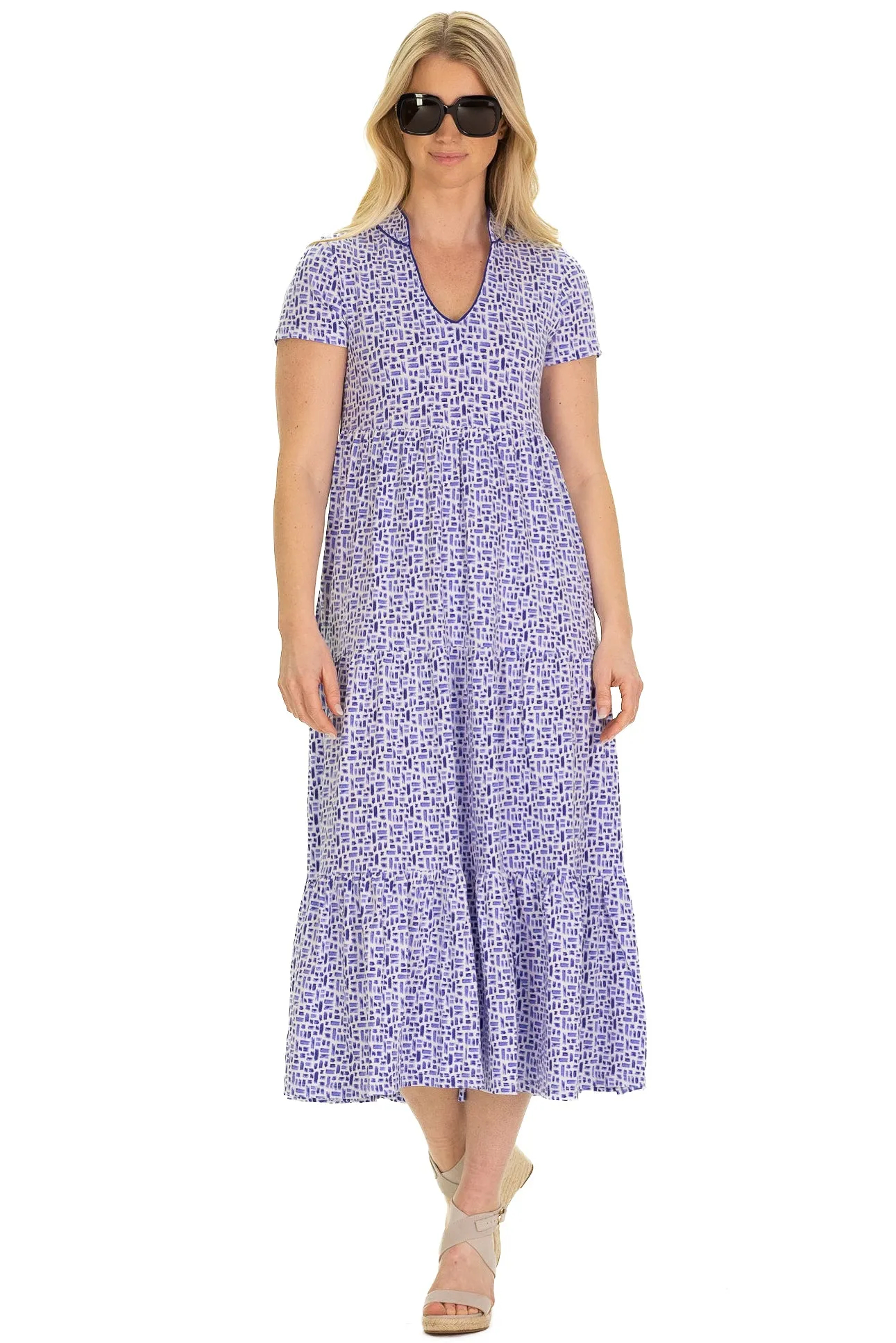 The Magnolia Dress in Blue Basketweave sold by Duffield Lane product image thumbnail 2