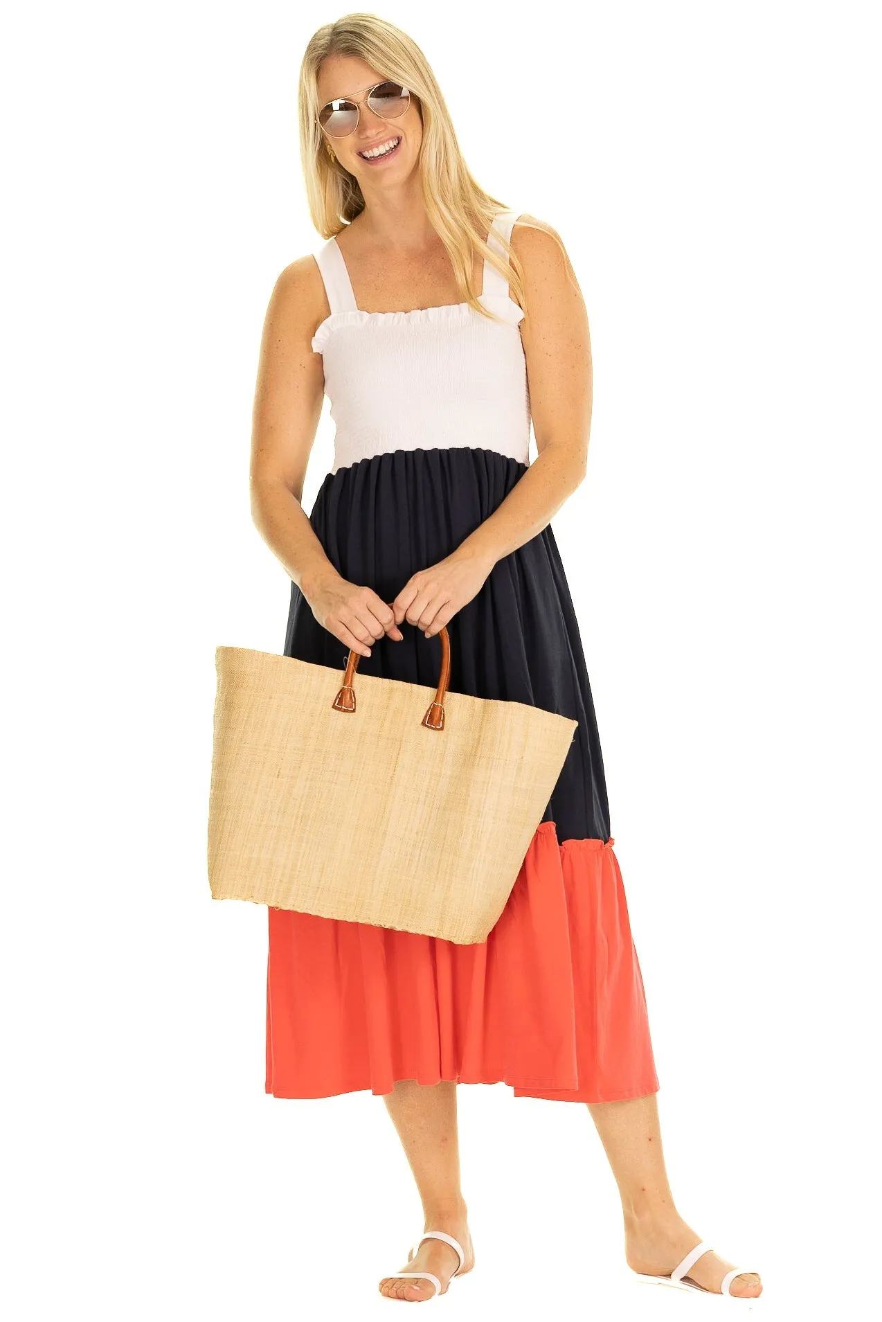 The Marie Midi Dress in Colorblock sold by Duffield Lane product image thumbnail 4