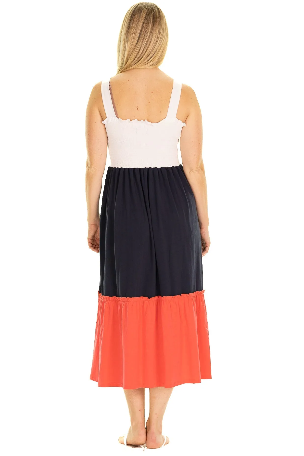 The Marie Midi Dress in Colorblock sold by Duffield Lane product image thumbnail 2