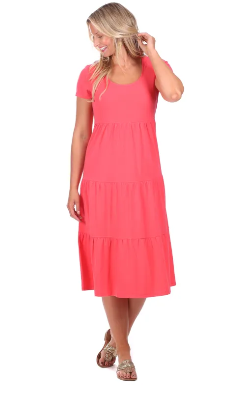 Frankie Dress in Paradise Pink sold by Duffield Lane