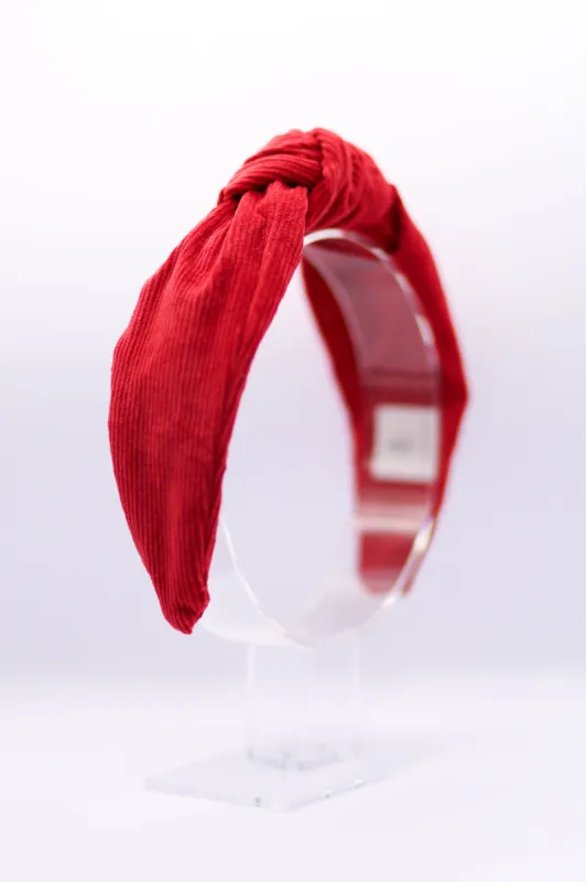 Jones Headband - Red Corduroy sold by Duffield Lane