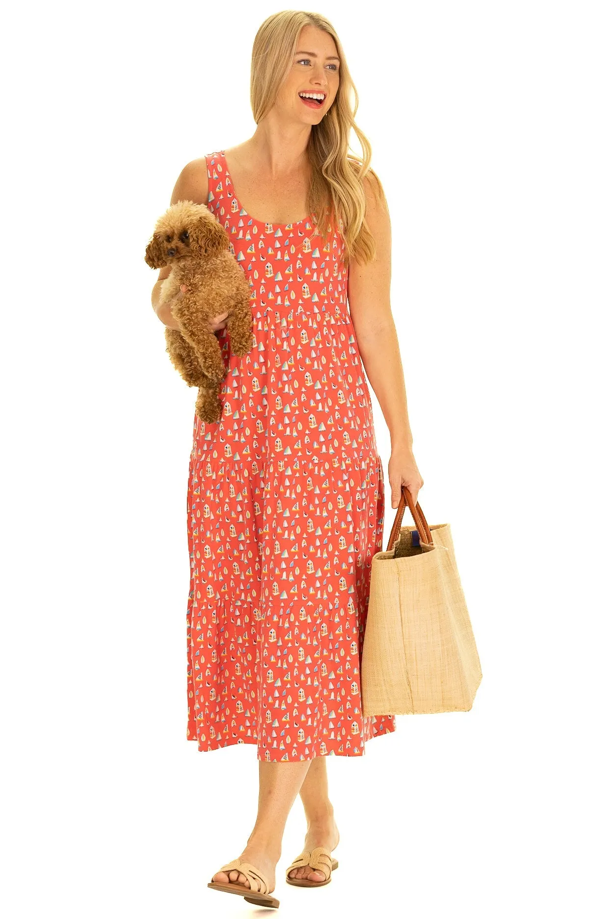 The Lucy Dress in Leland Gal Set Sail Print sold by Duffield Lane product image thumbnail 4