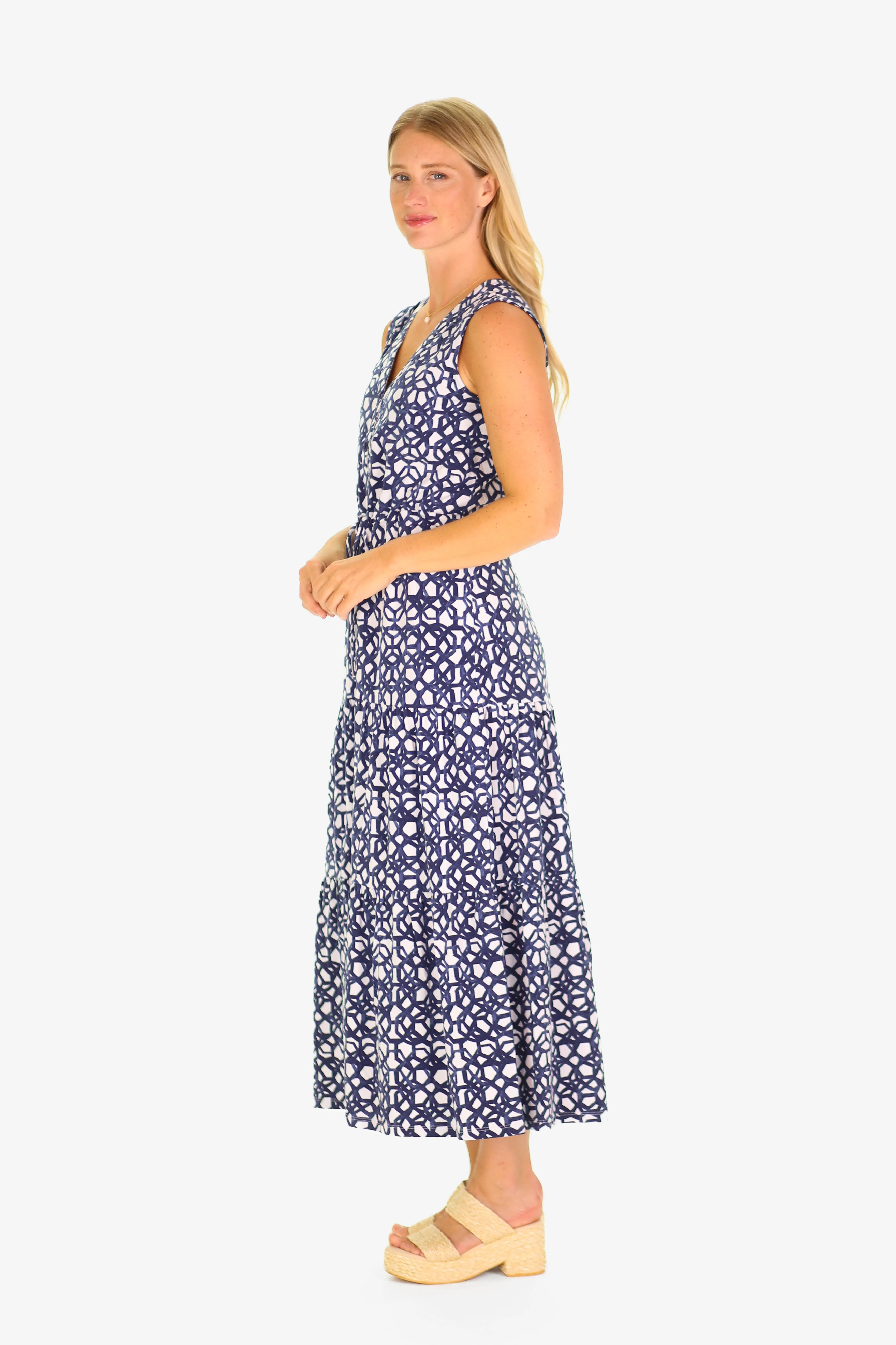 The Lianna Dress in Navy Bowline sold by Duffield Lane product image thumbnail 3