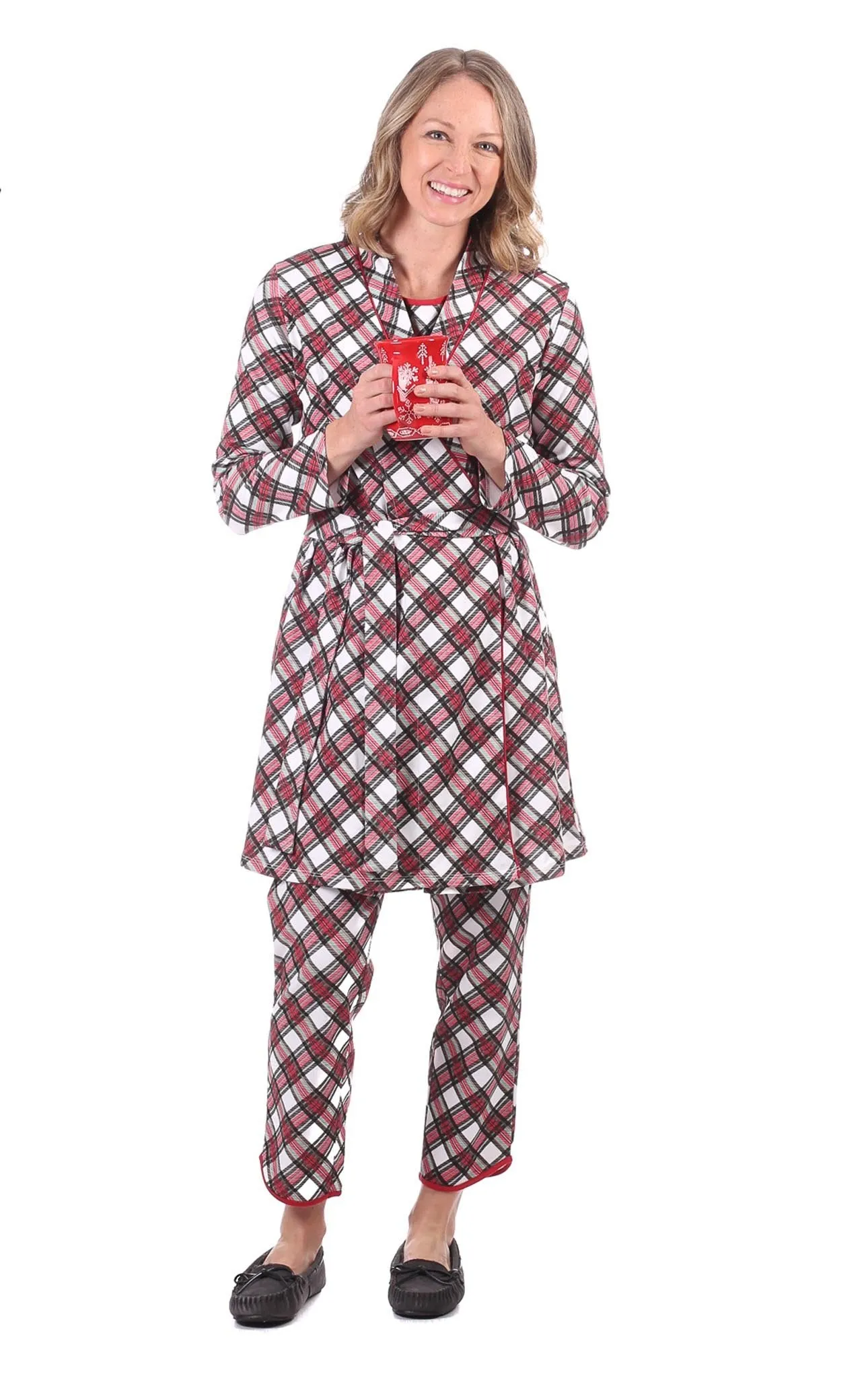 Barron Robe in Red & White Plaid sold by Duffield Lane product image thumbnail 4