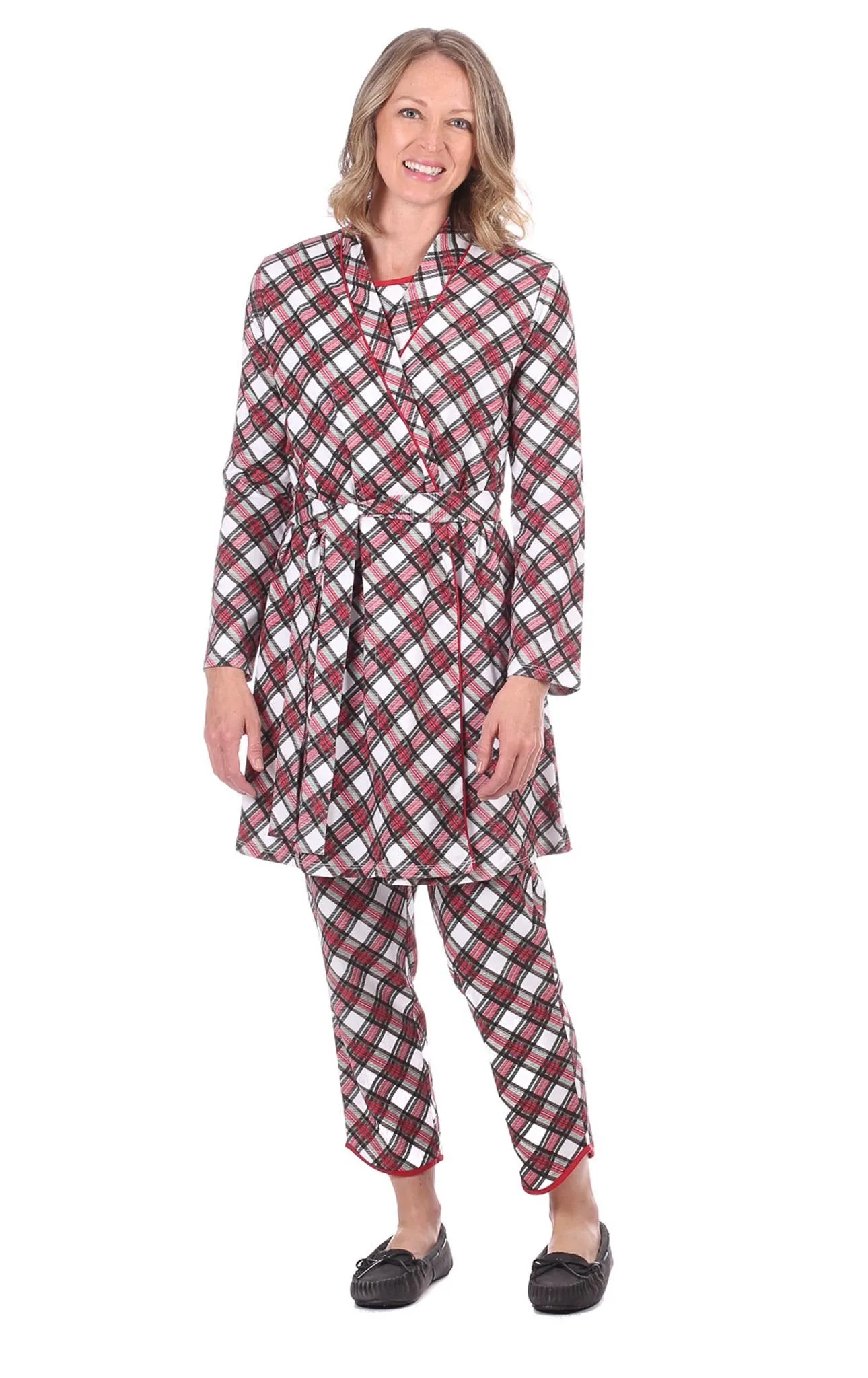 Barron Robe in Red & White Plaid sold by Duffield Lane