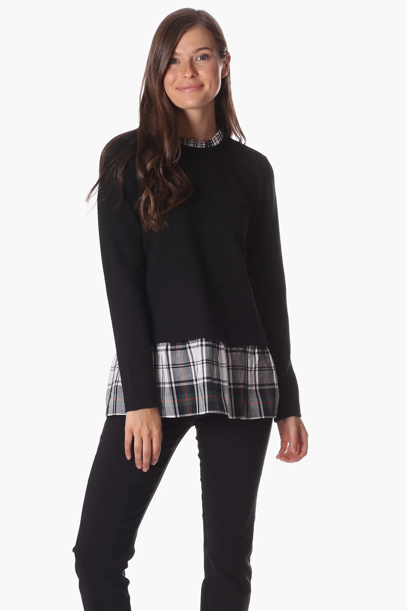 Nina Top in Black Star with Plaid sold by Duffield Lane product image thumbnail 2