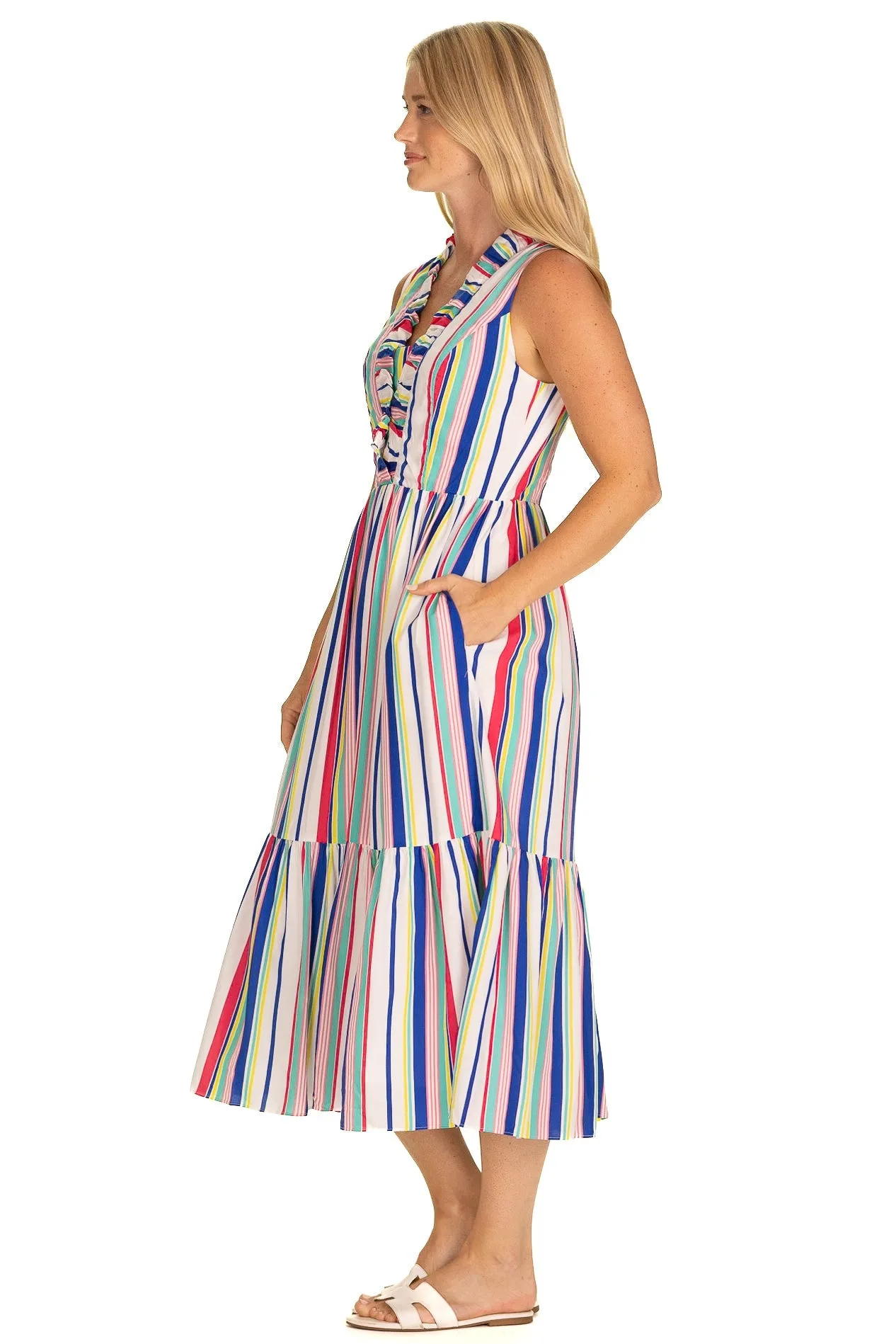 The Delphine Dress in Boardwalk Stripe sold by Duffield Lane product image thumbnail 3