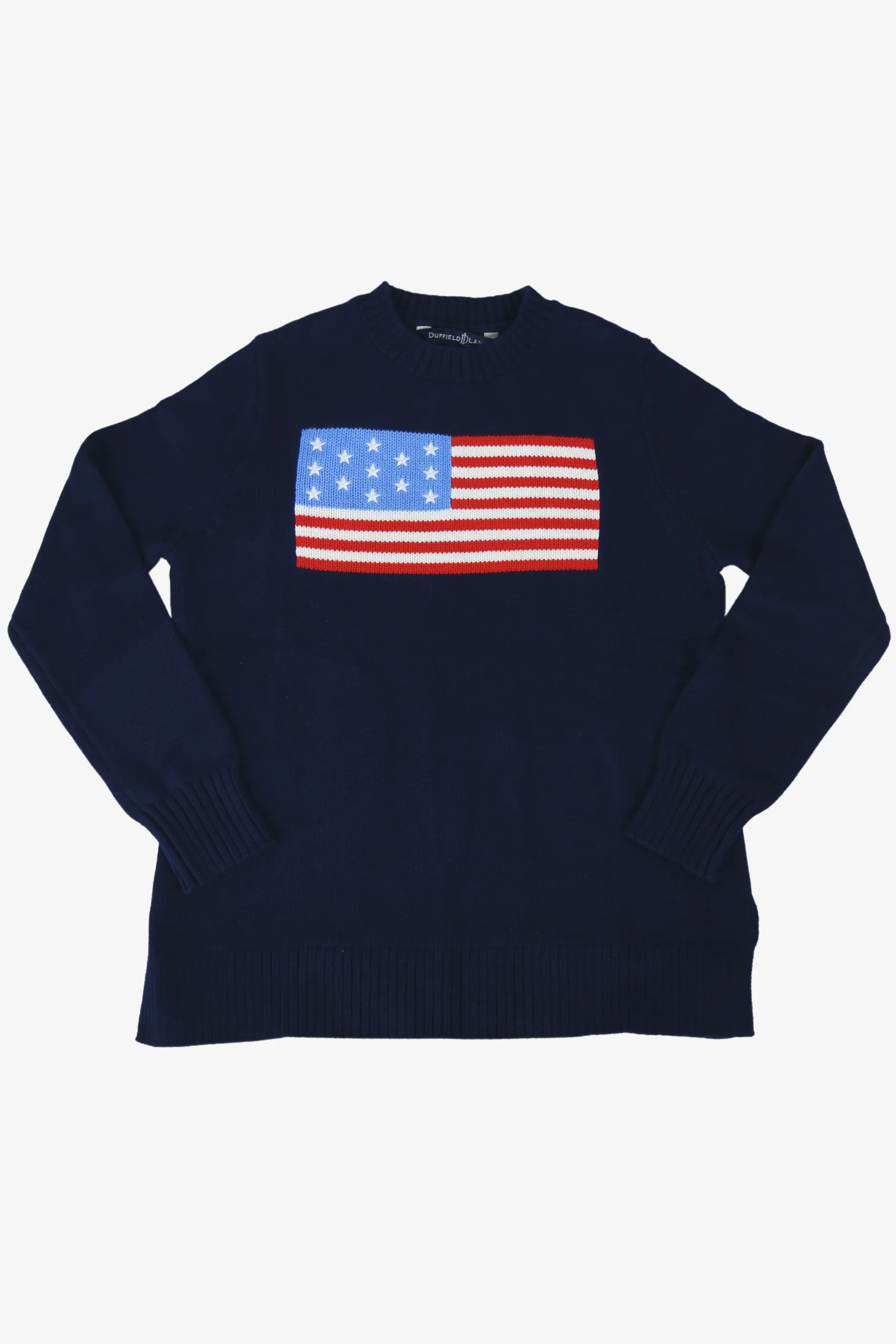 Navy Casual Crew Flag Sweater sold by Duffield Lane