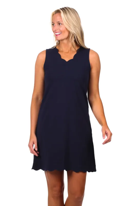 Valerie Dress in Navy sold by Duffield Lane