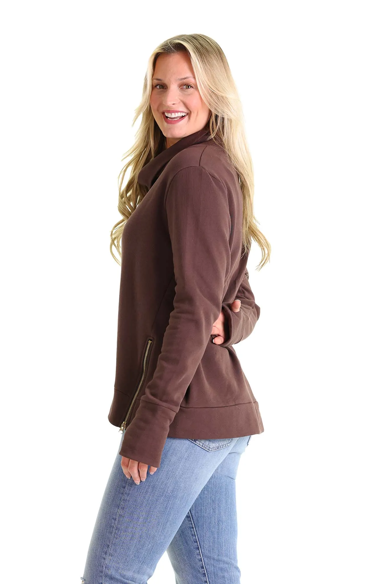 Minley Pullover In Chocolate sold by Duffield Lane product image thumbnail 3