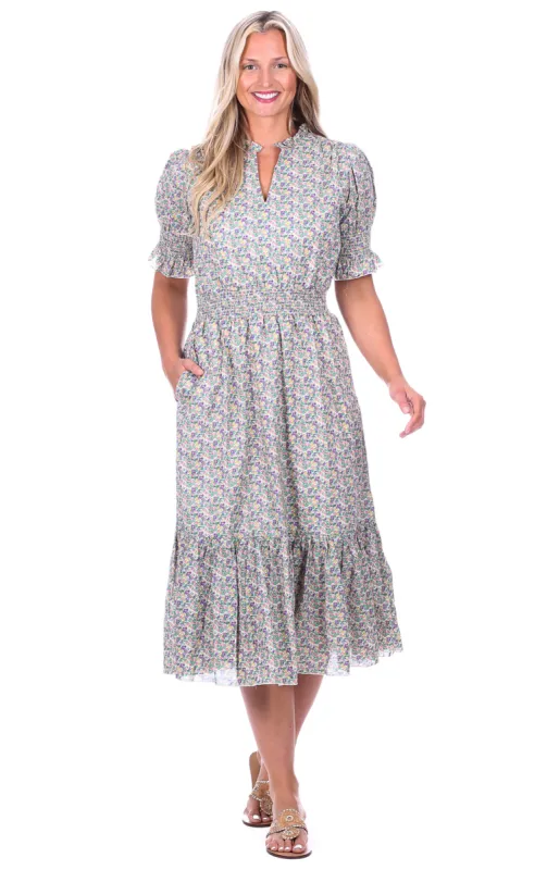 Cameron Midi in Floral sold by Duffield Lane