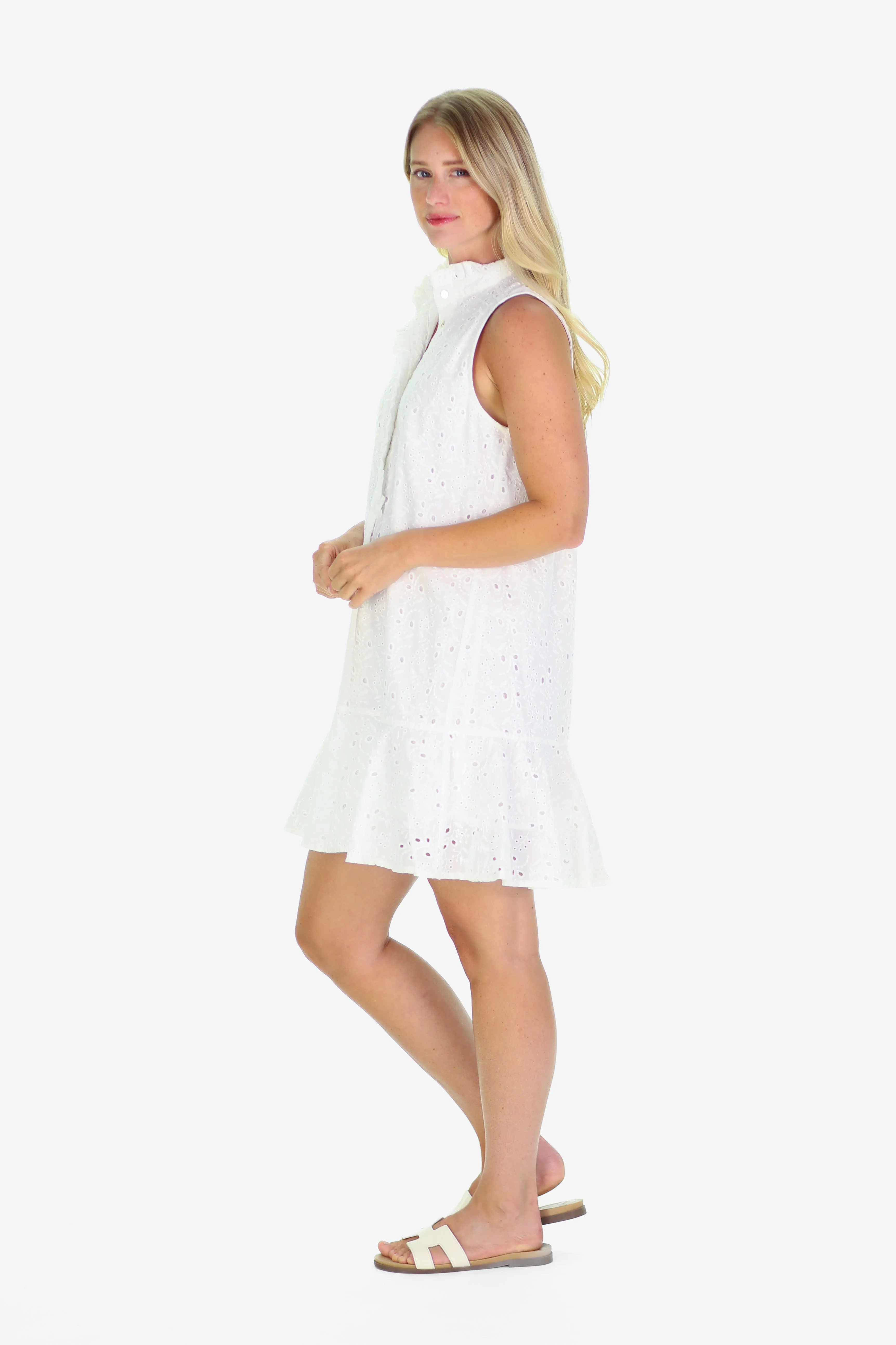 The Ethel Dress in White Eyelet sold by Duffield Lane product image thumbnail 4