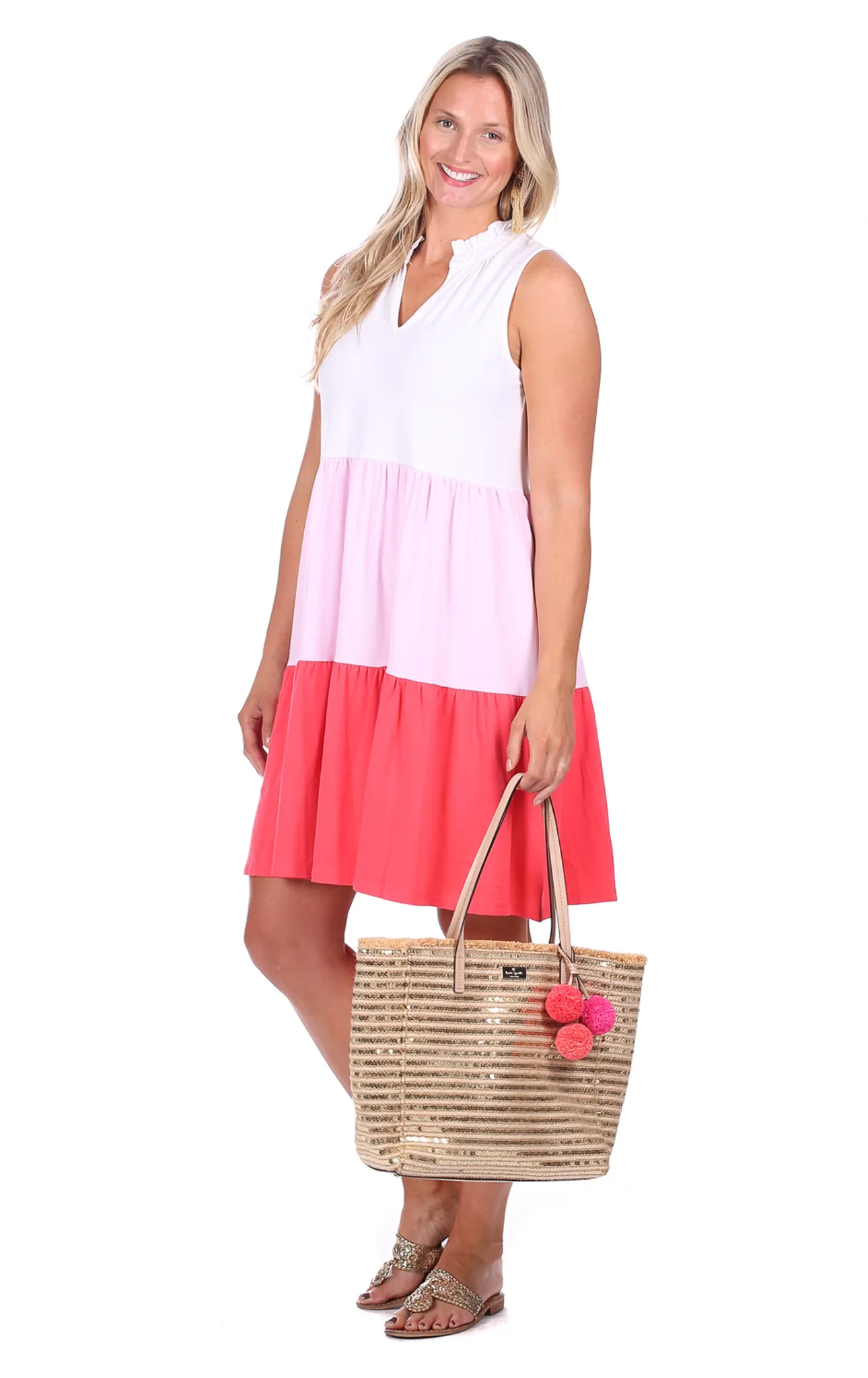 Harriet Dress in Pink Colorblock sold by Duffield Lane product image thumbnail 2