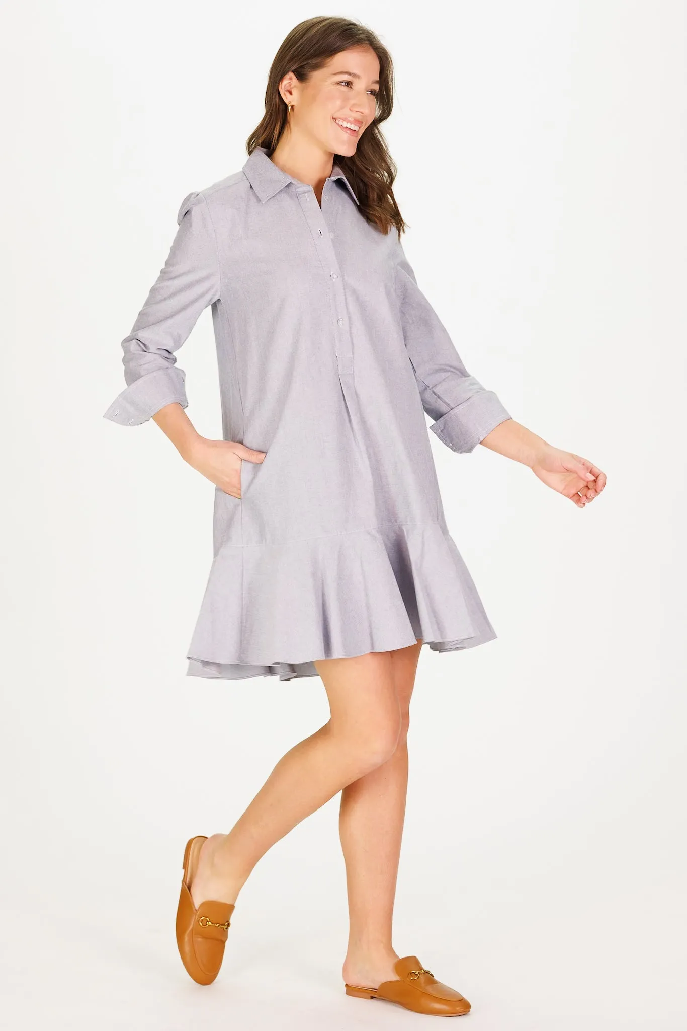 Iris Dress in Chambray Oxford sold by Duffield Lane product image thumbnail 3