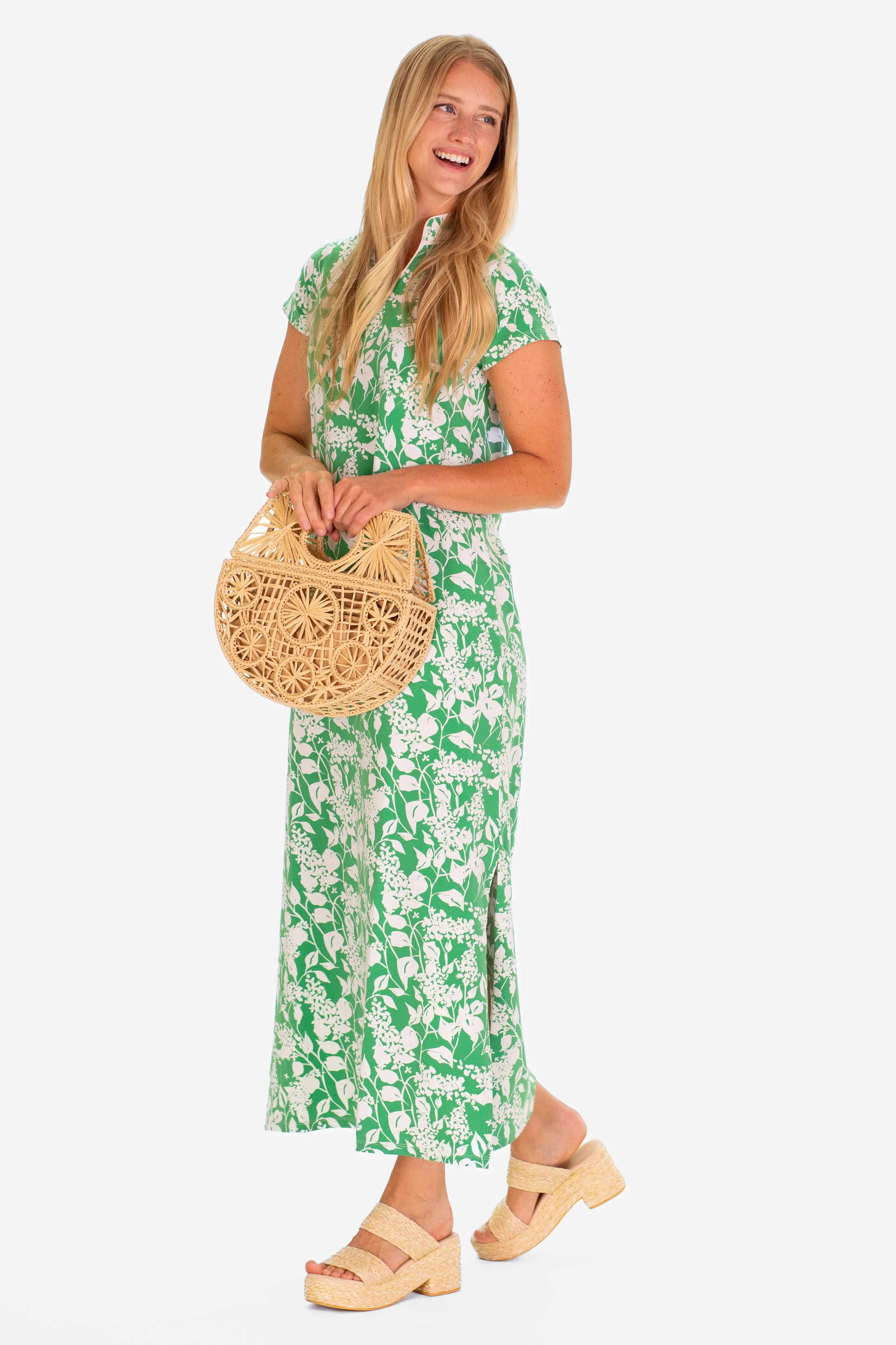 The Gaia Maxi Dress in Green Garden sold by Duffield Lane product image thumbnail 4