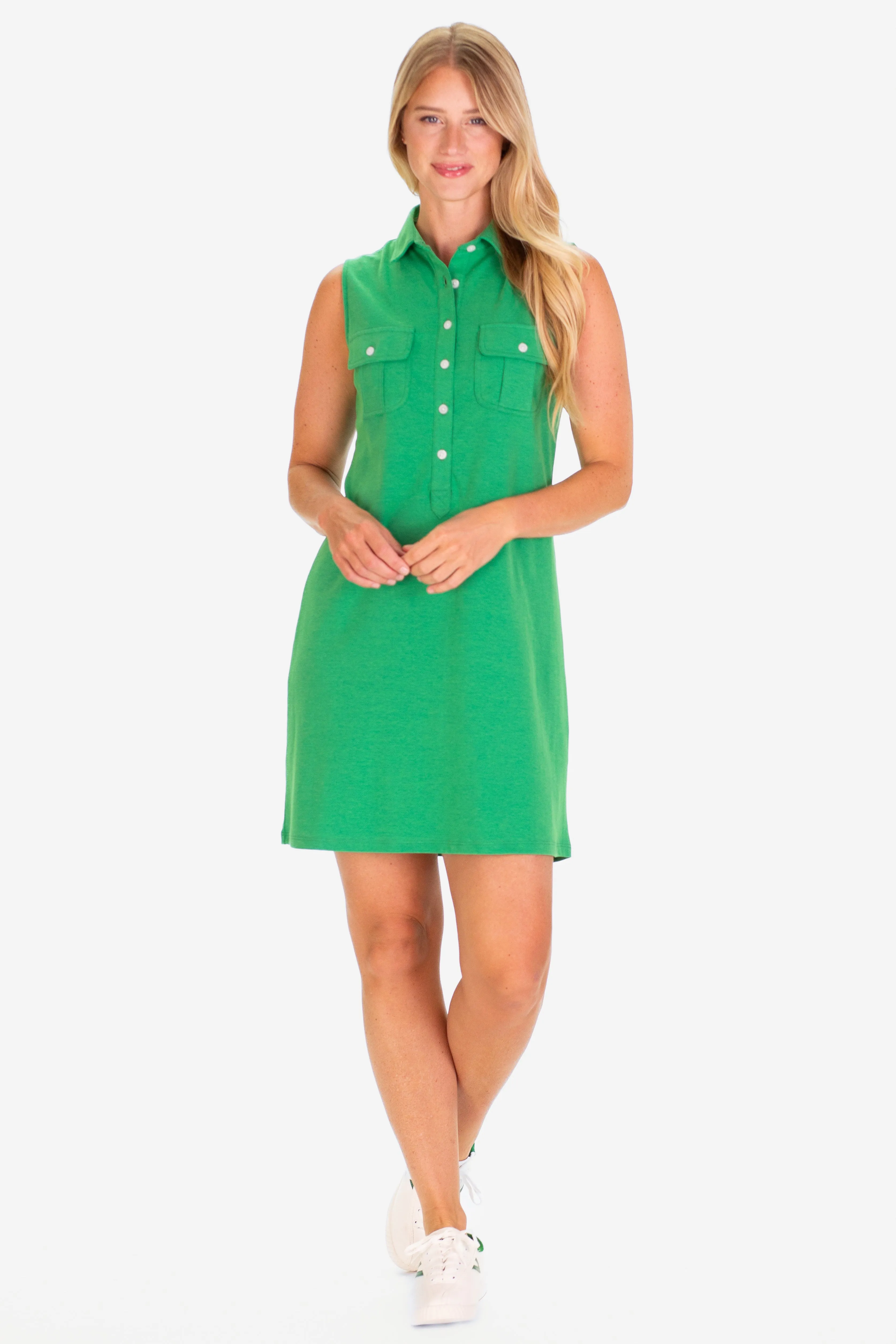 The Pique Opal Dress in Grass Green sold by Duffield Lane product image thumbnail 5