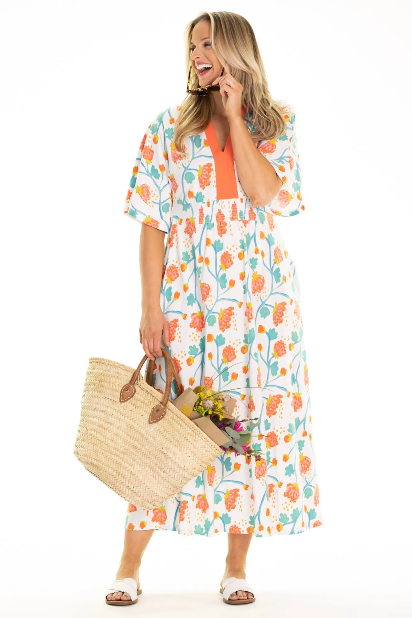 Lorelai Dress in White Peony sold by Duffield Lane product image thumbnail 4