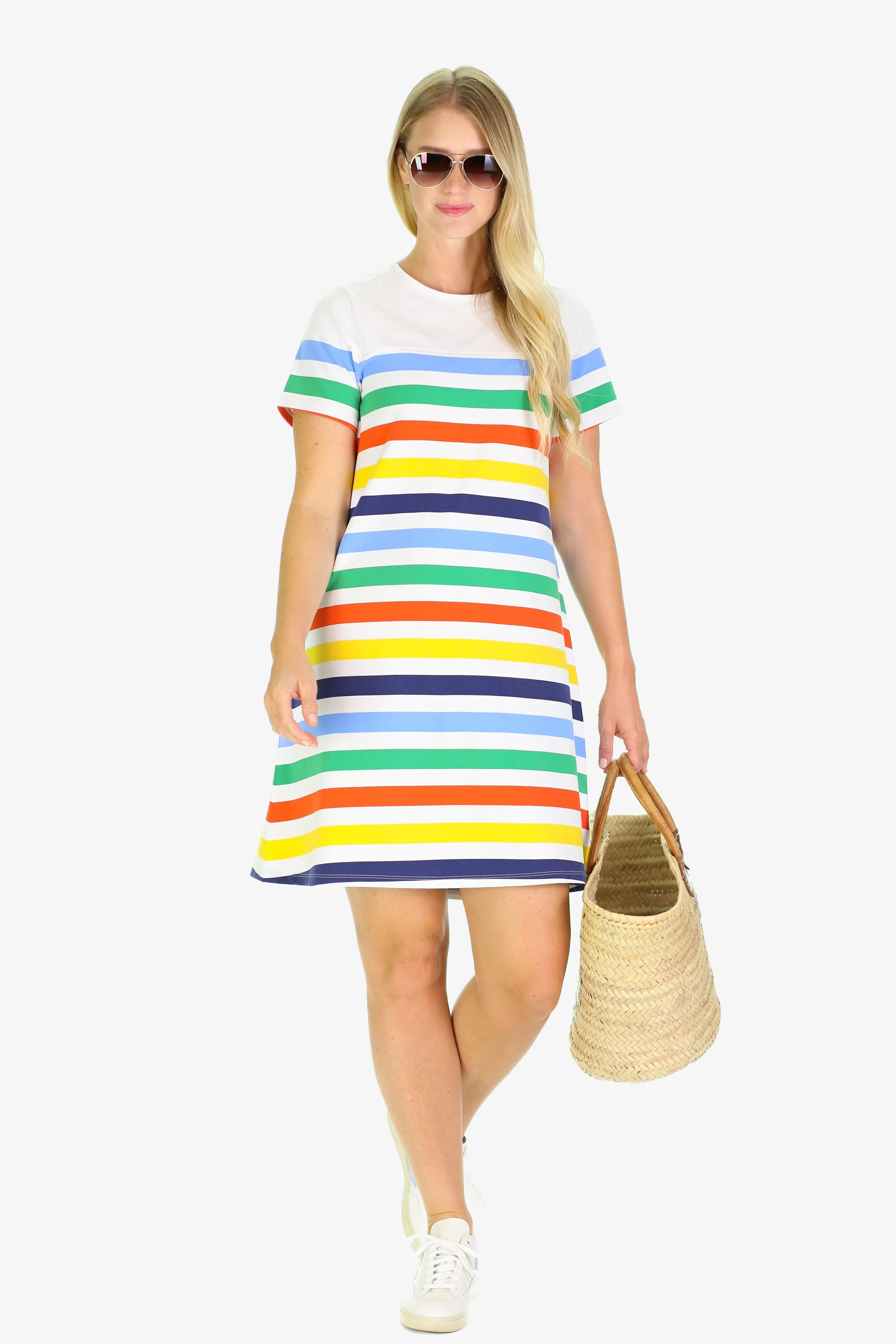 The Nadine T Shirt Dress in Popsicle Stripe sold by Duffield Lane product image thumbnail 4