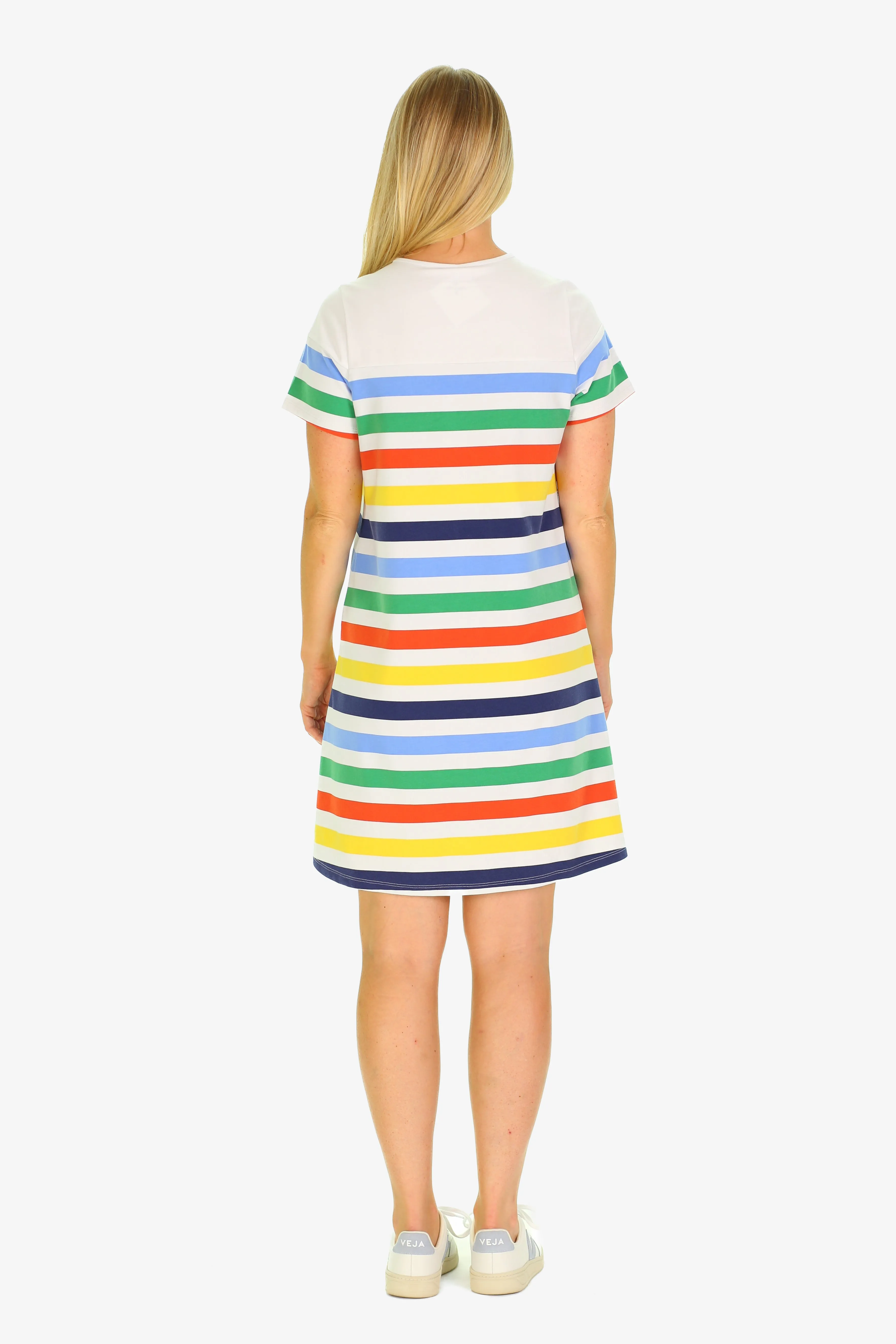 The Nadine T Shirt Dress in Popsicle Stripe sold by Duffield Lane product image thumbnail 3
