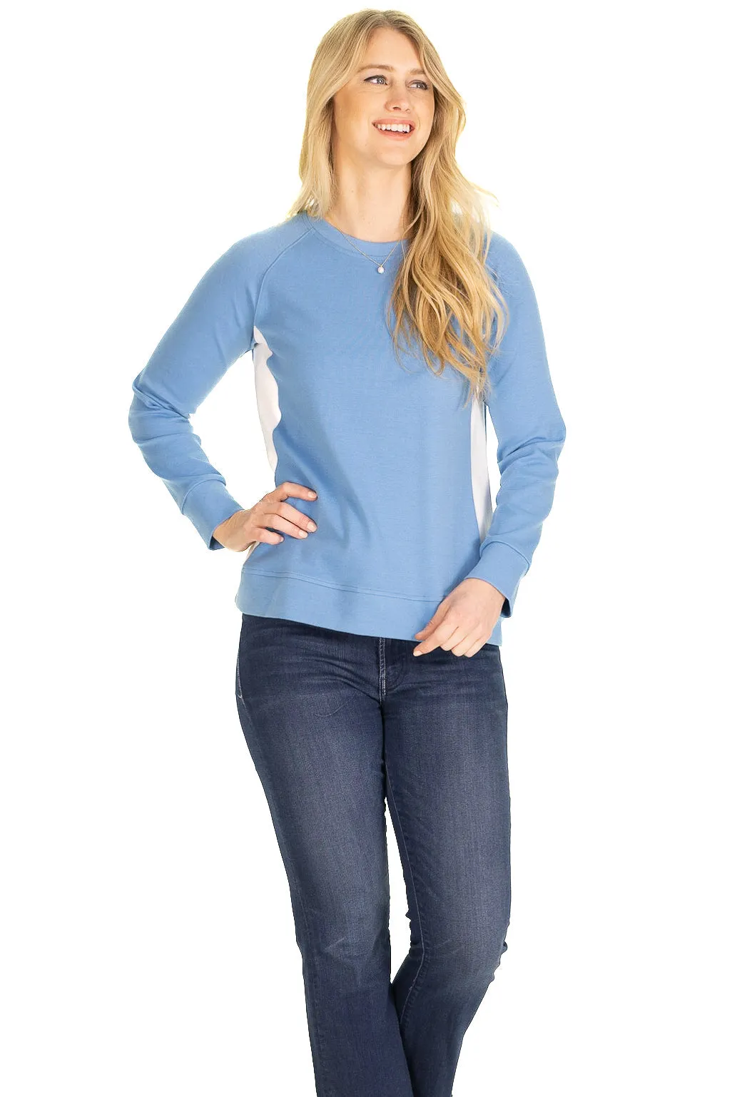 The Finley Crew Neck in Heritage Blue sold by Duffield Lane product image thumbnail 3
