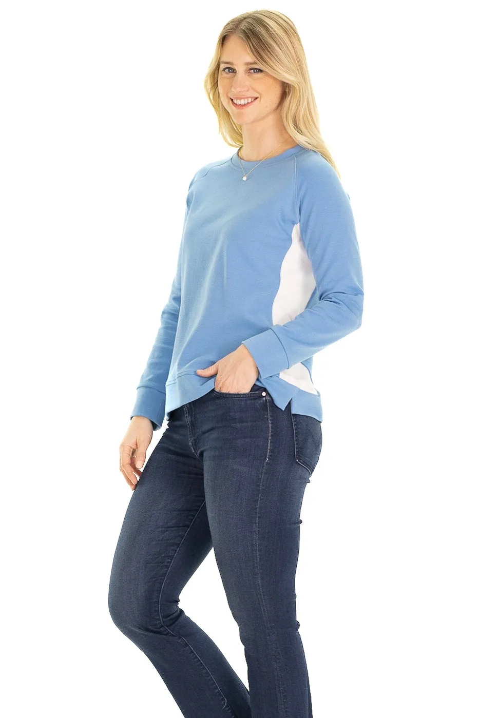 The Finley Crew Neck in Heritage Blue sold by Duffield Lane product image thumbnail 2