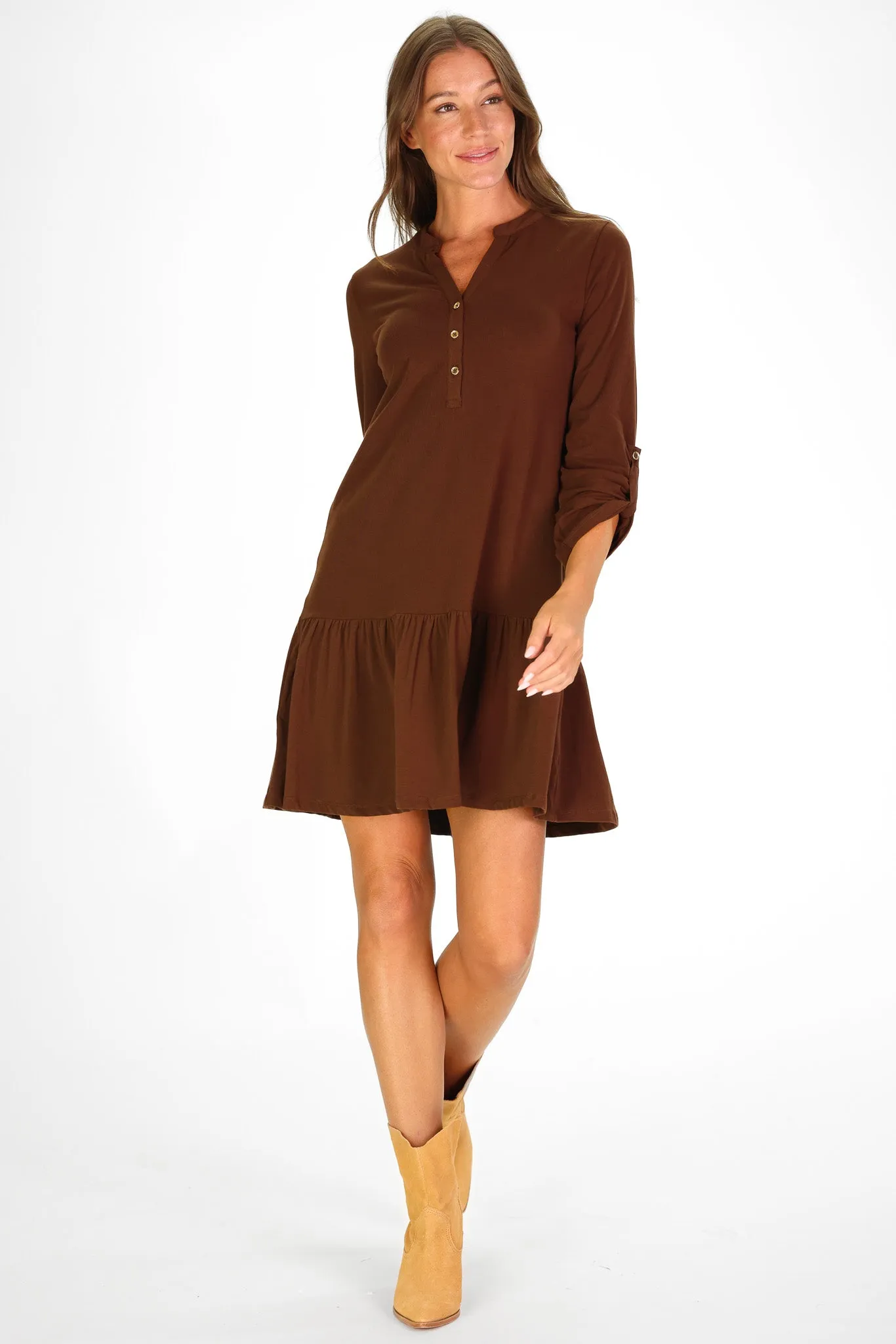 Juno Dress In Chocolate sold by Duffield Lane product image thumbnail 2
