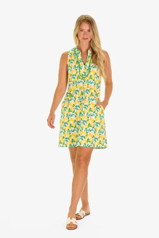 The Lina Dress in Lemonade sold by Duffield Lane