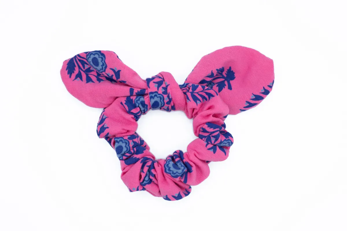 The Tay Bow Scrunchy - Rosy Posy sold by Duffield Lane