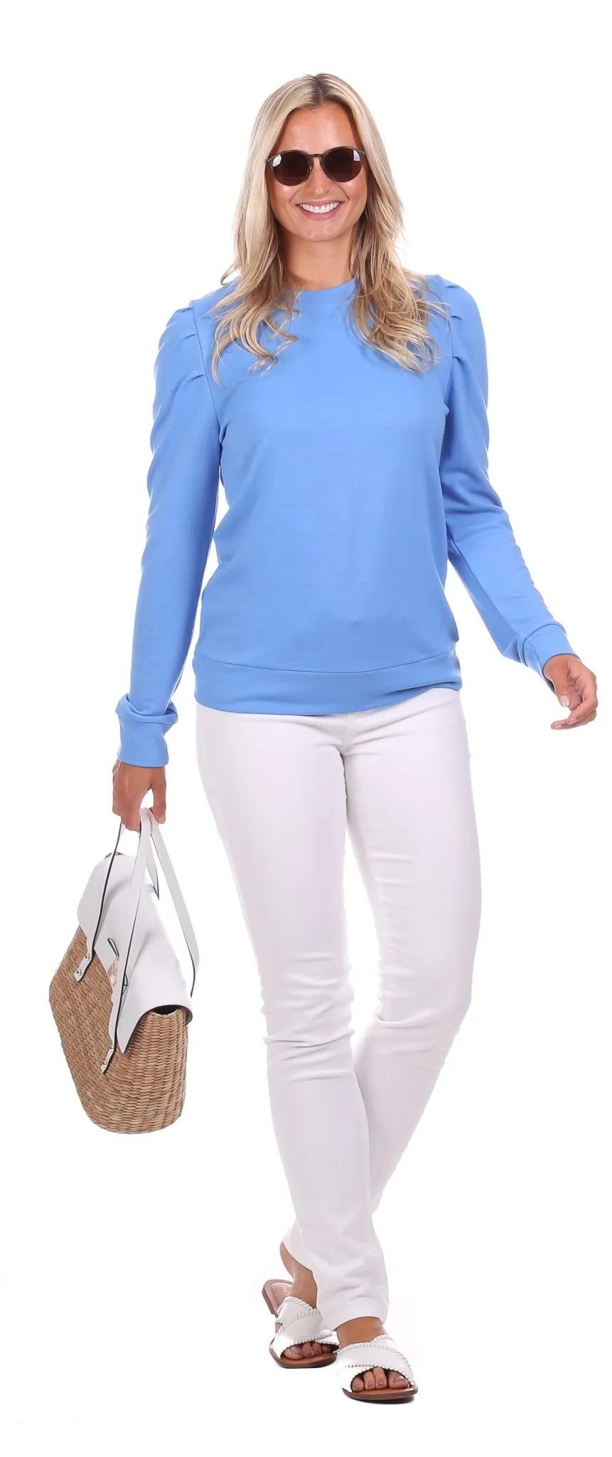 Paisley Puff Sleeve in Hydrangea sold by Duffield Lane product image thumbnail 4