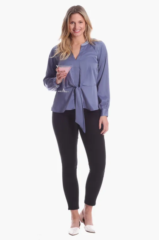 Jasmine Top in Steel sold by Duffield Lane