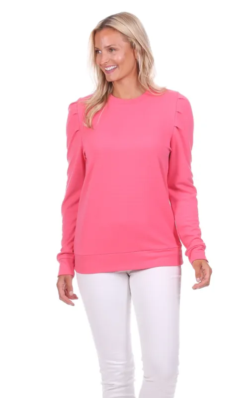 Paisley Puff Sleeve in Strawberry sold by Duffield Lane