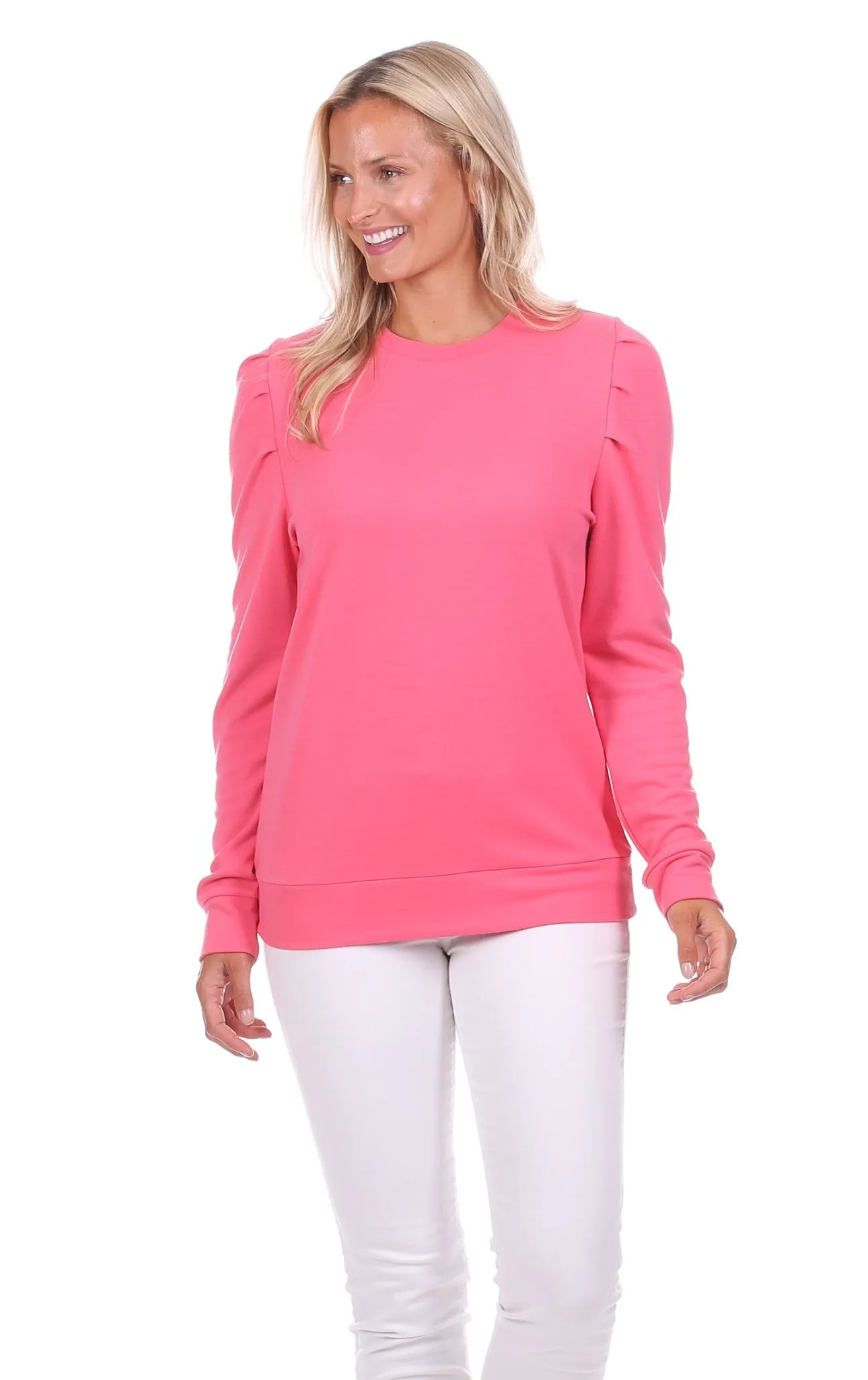 Paisley Puff Sleeve in Strawberry sold by Duffield Lane