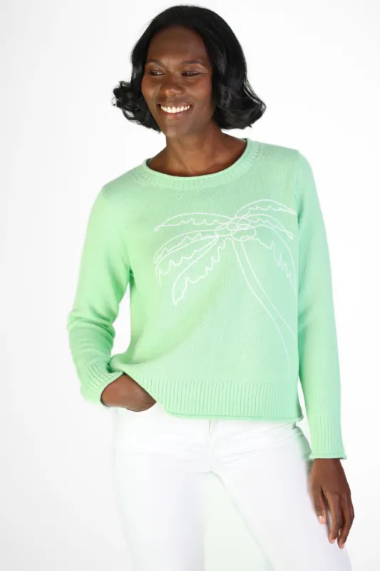 Palm Tree Beach Sweater sold by Duffield Lane