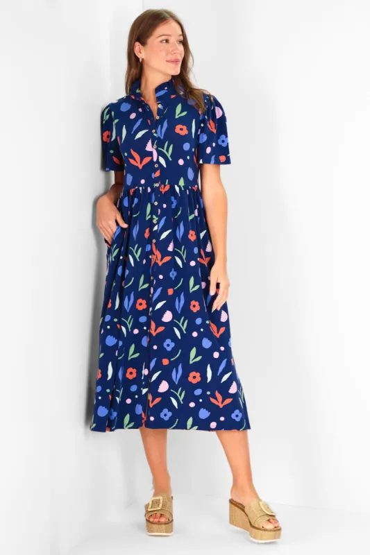 Cleo Dress in Cut Out Garden sold by Duffield Lane