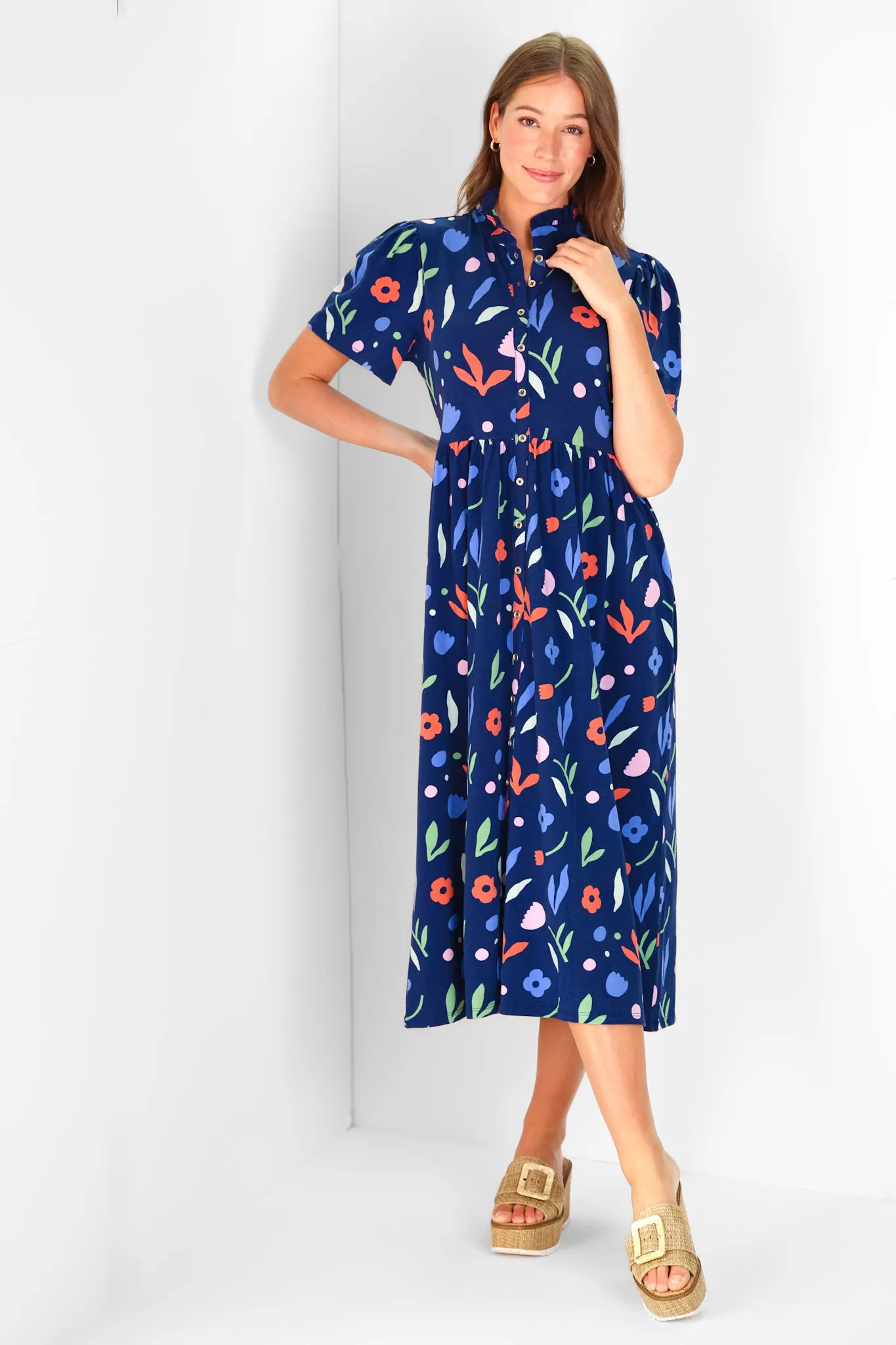Cleo Dress in Cut Out Garden sold by Duffield Lane product image thumbnail 3
