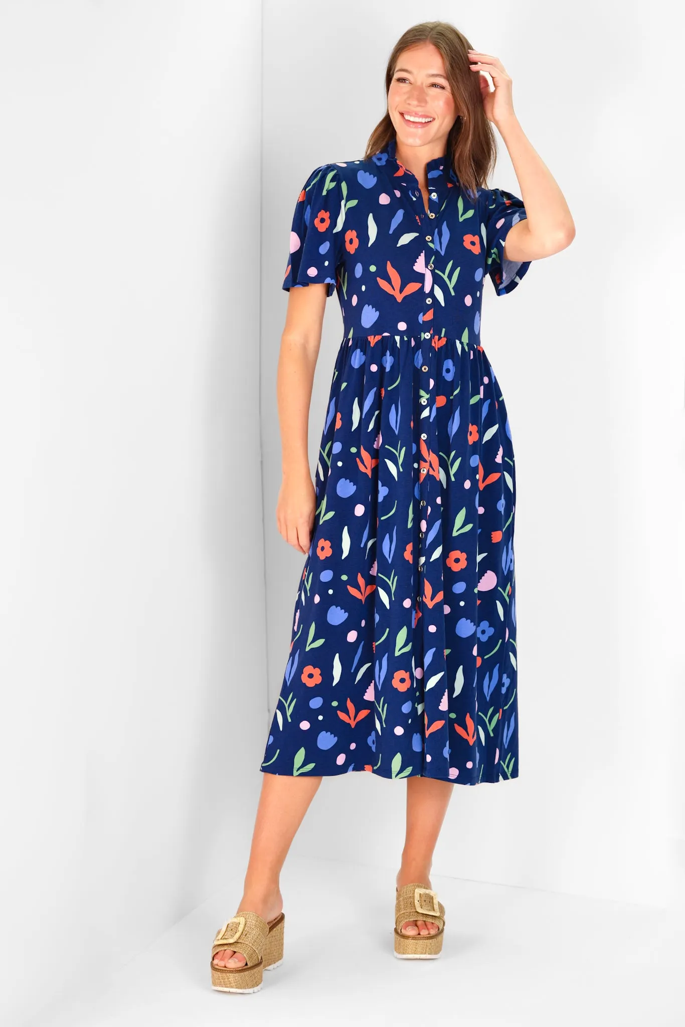 Cleo Dress in Cut Out Garden sold by Duffield Lane product image thumbnail 2