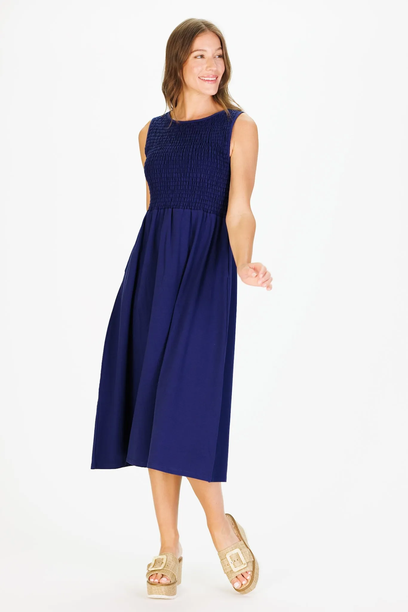 Beth Dress in Royal Navy sold by Duffield Lane product image thumbnail 2