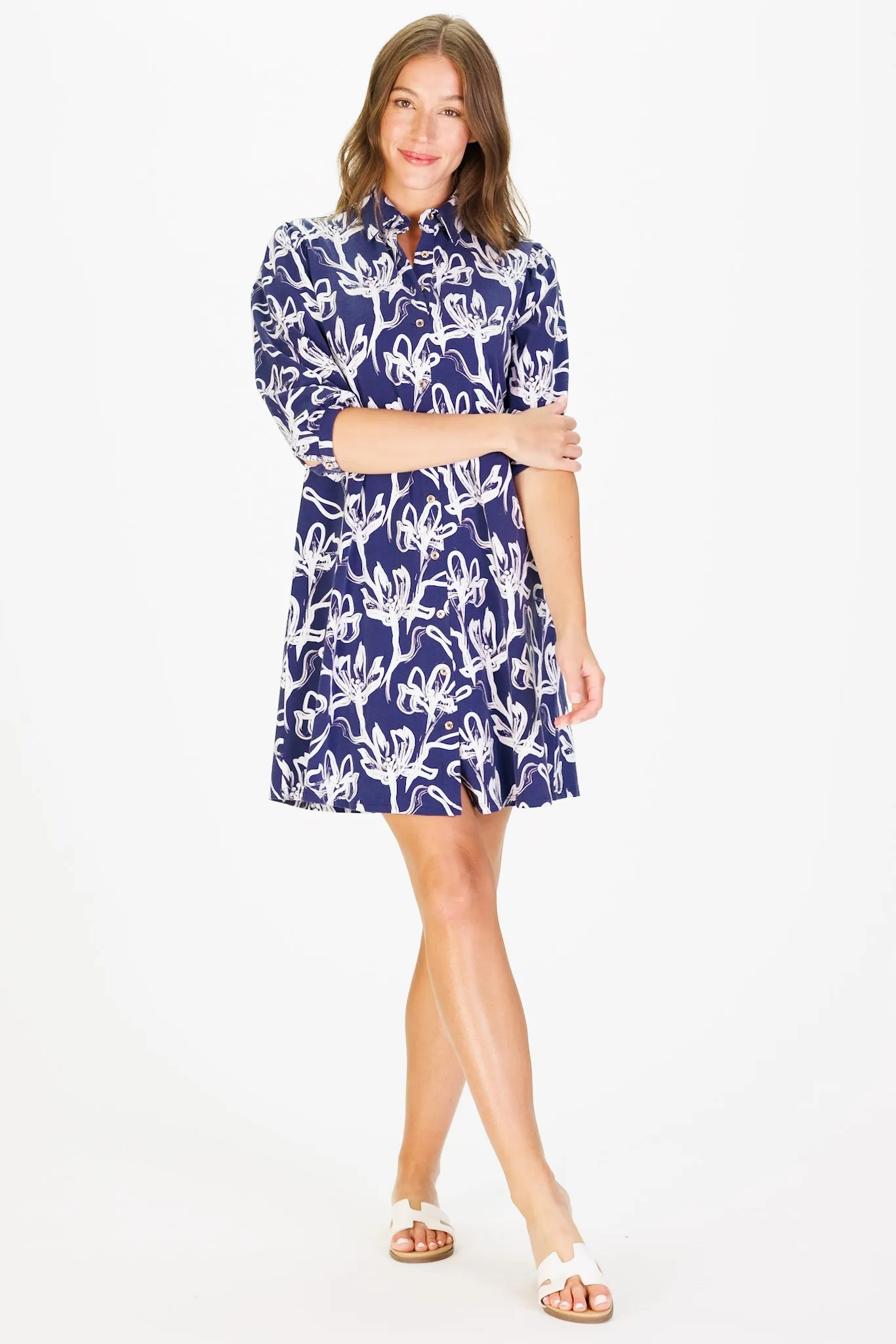 Ashlynn Dress in Navy Painted Flower sold by Duffield Lane product image thumbnail 4