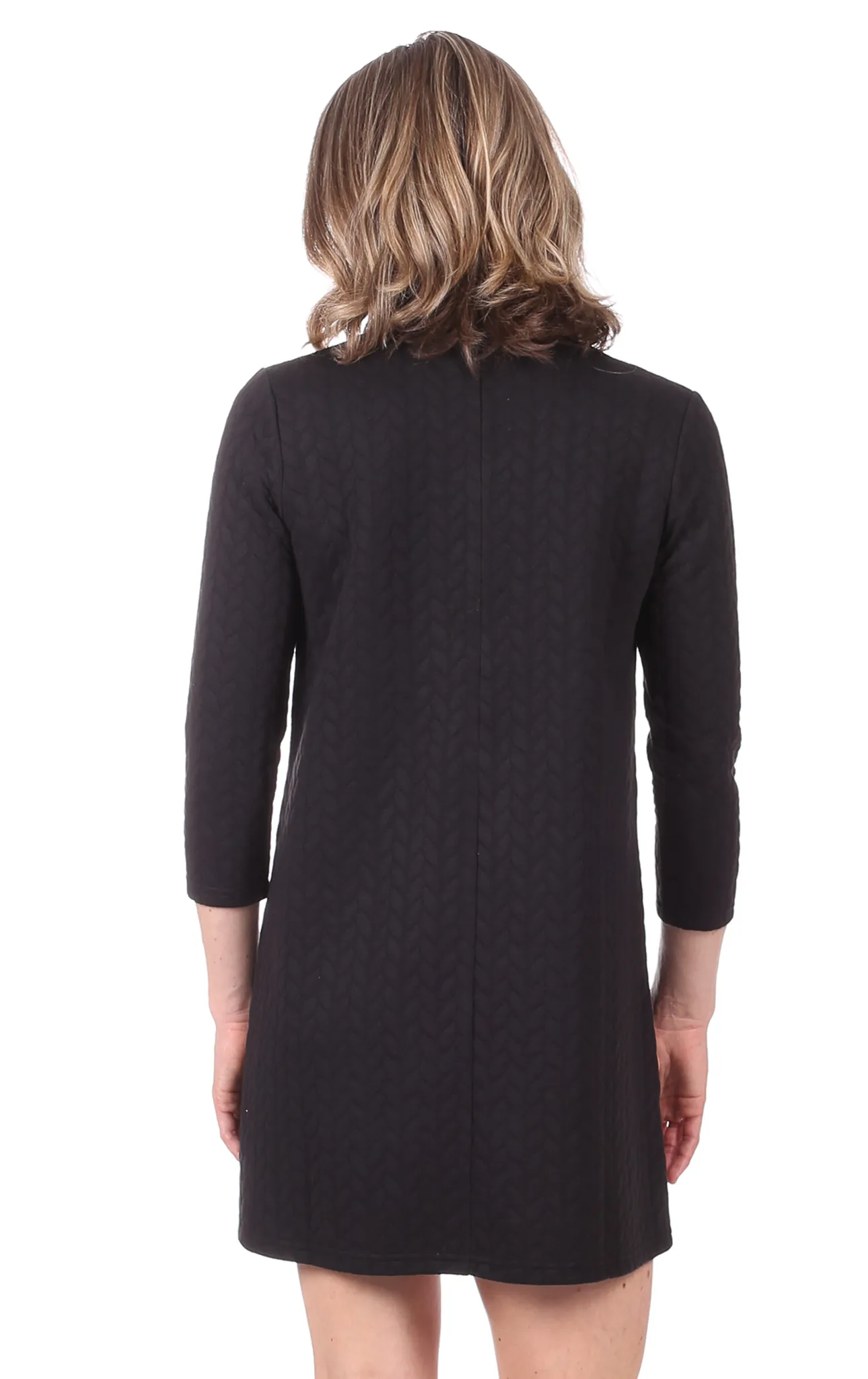 Fletcher Dress in Black Cable Knit sold by Duffield Lane product image thumbnail 2