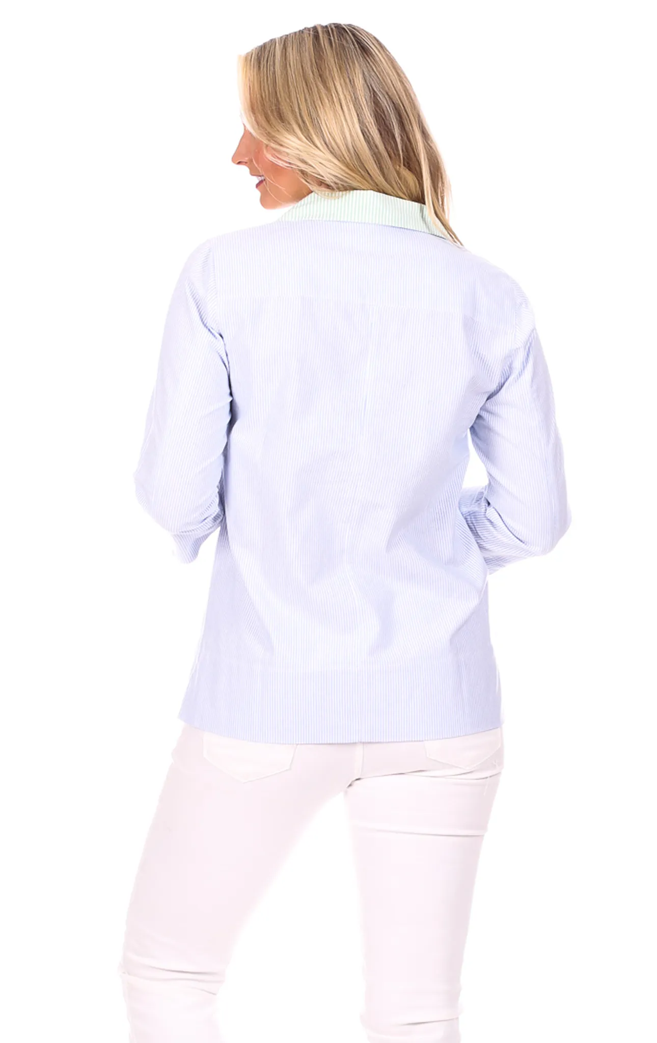 Cadence Tunic in Sky Oxford sold by Duffield Lane product image thumbnail 2
