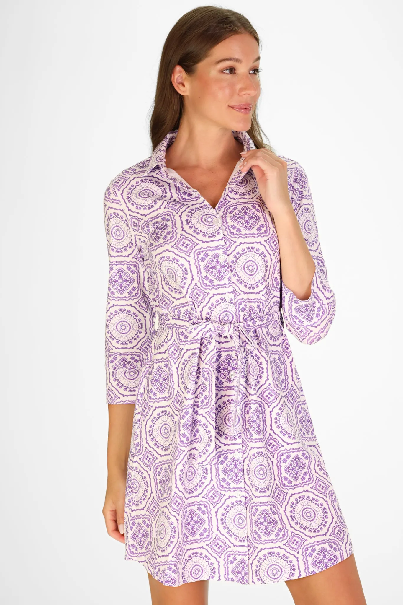 Camila Dress in Lavender Mosaic sold by Duffield Lane product image thumbnail 4