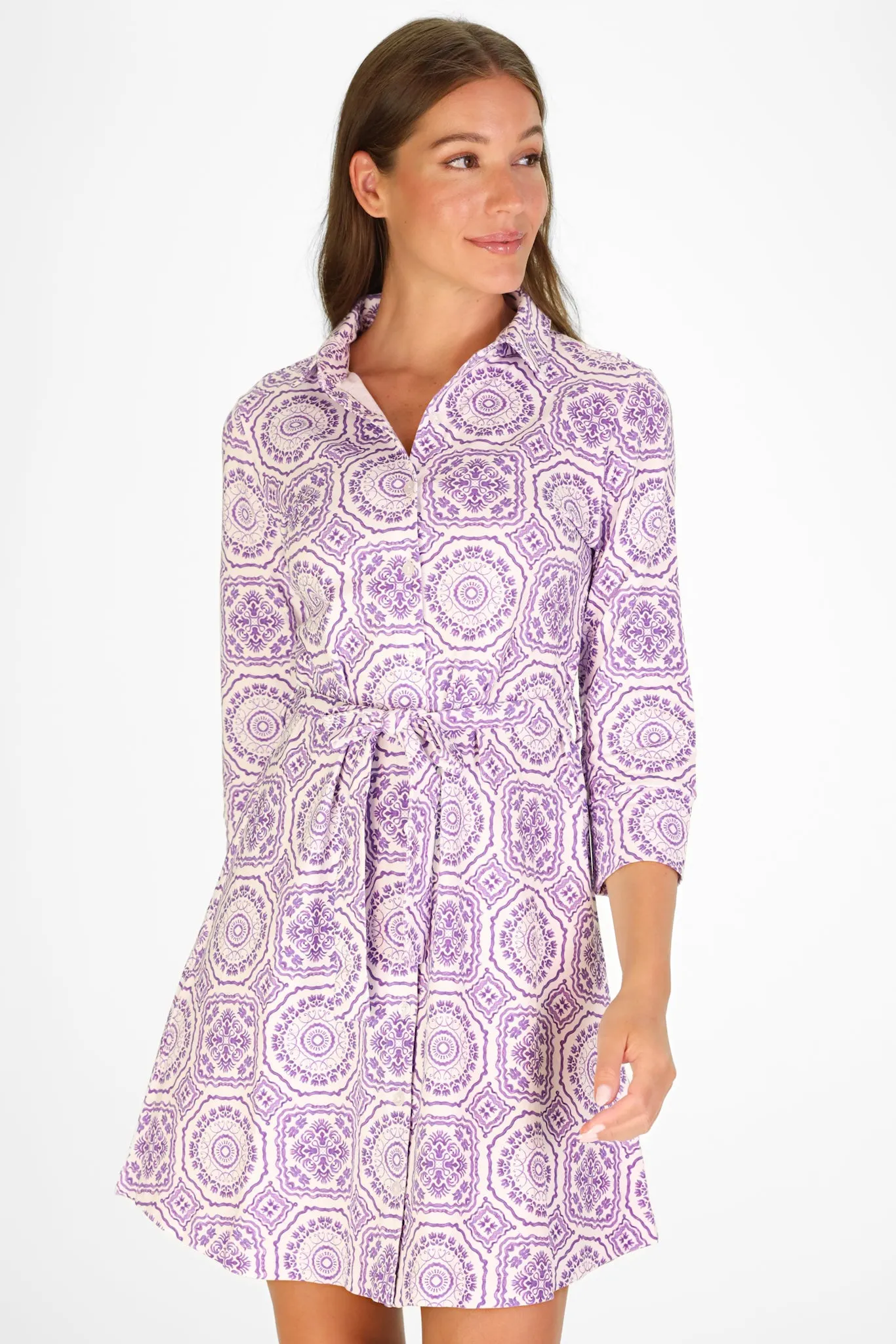 Camila Dress in Lavender Mosaic sold by Duffield Lane product image thumbnail 3