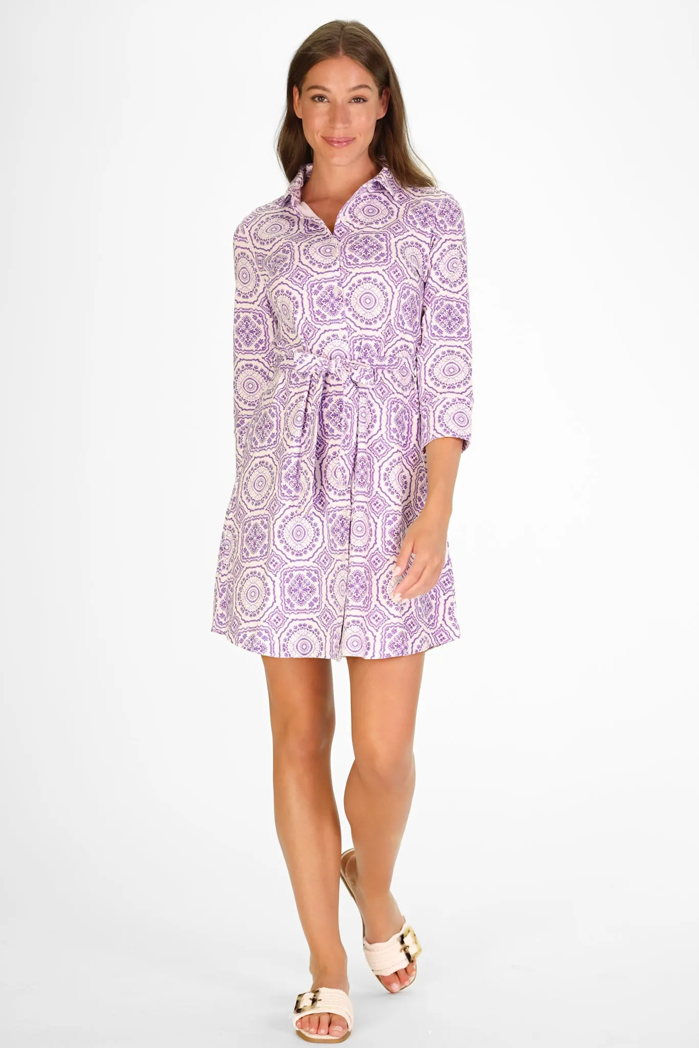 Camila Dress in Lavender Mosaic sold by Duffield Lane product image thumbnail 5