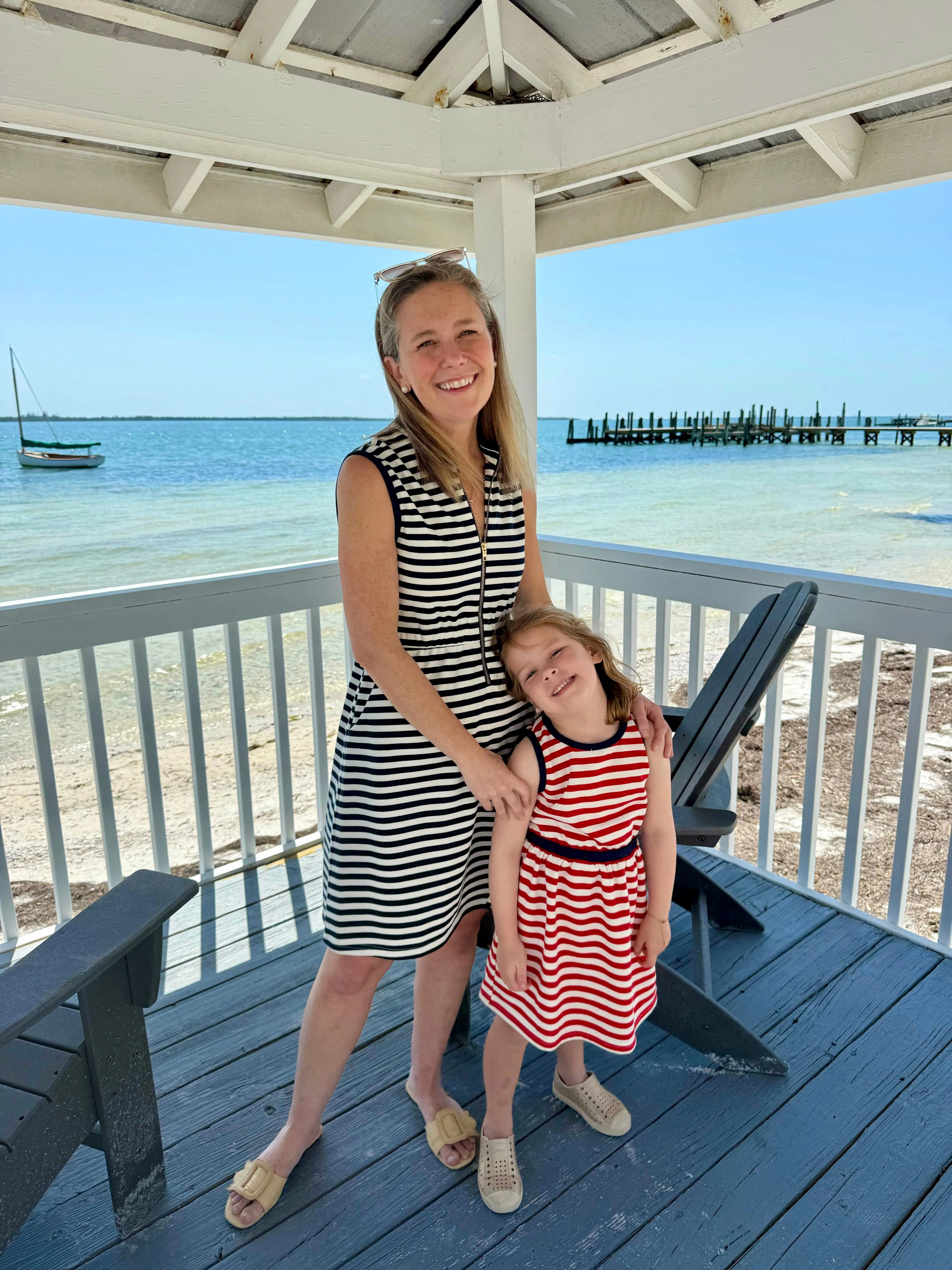 Girls Lennie Dress in Red & White French Terry Stripe sold by Duffield Lane product image thumbnail 4