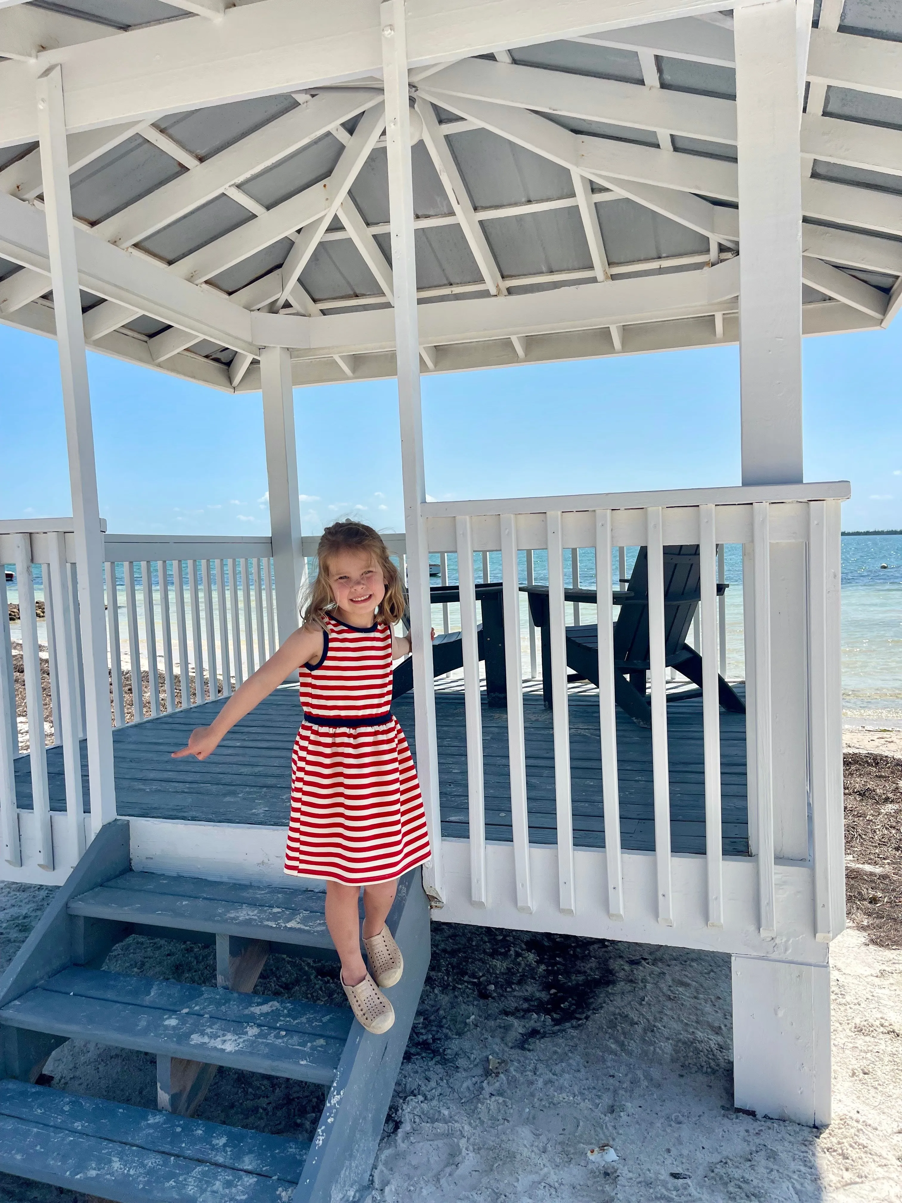 Girls Lennie Dress in Red & White French Terry Stripe sold by Duffield Lane product image thumbnail 3