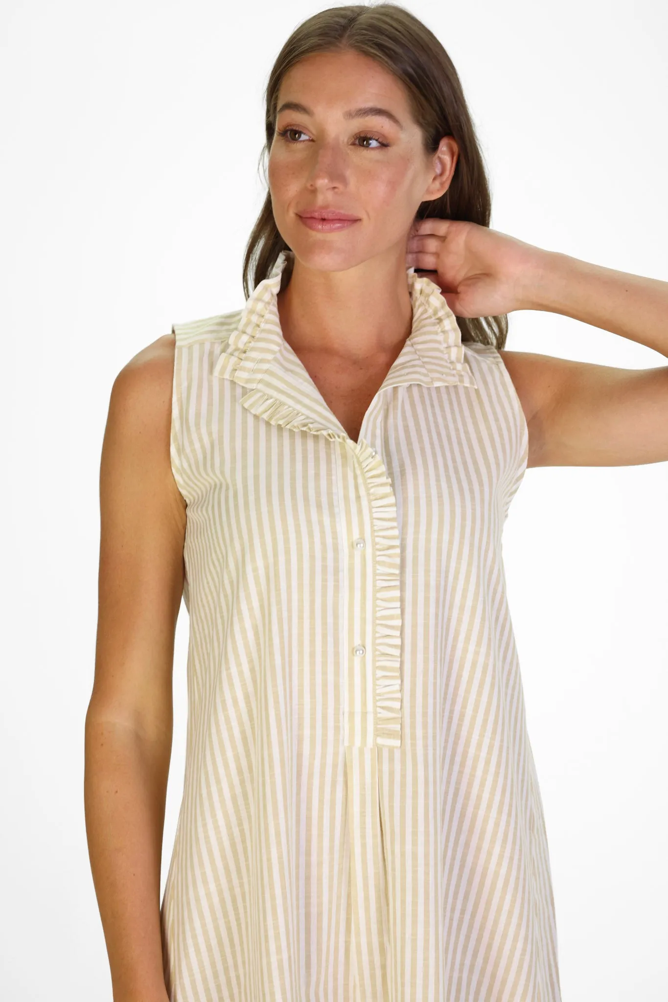 Ethel Dress in Tan Stripe sold by Duffield Lane product image thumbnail 3