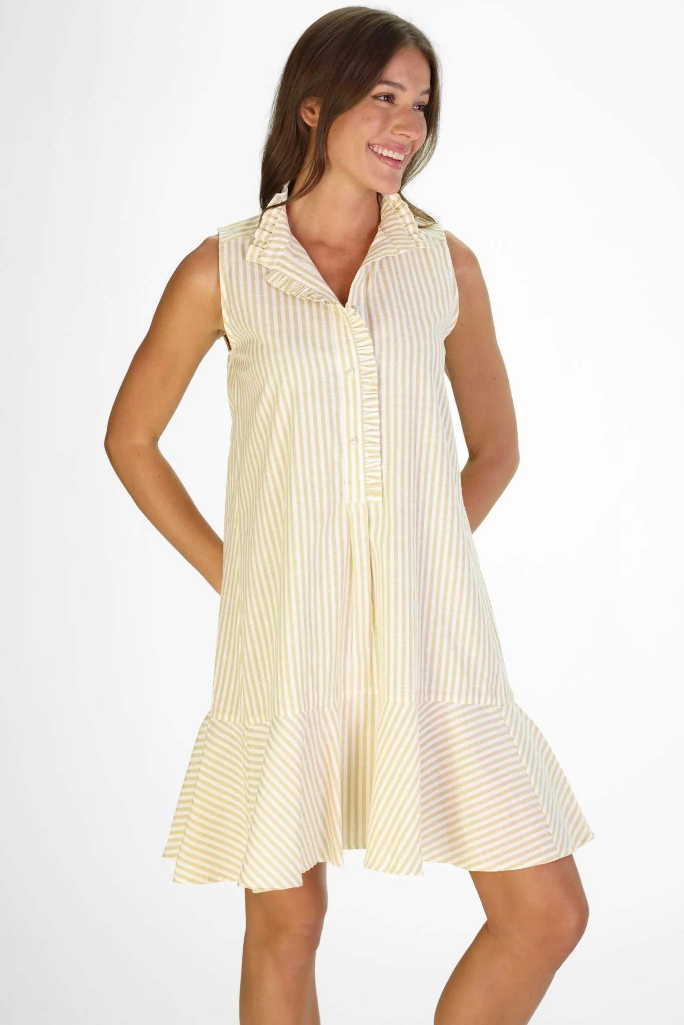 Ethel Dress in Tan Stripe sold by Duffield Lane product image thumbnail 5