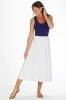 Jada Dress in Thin Navy Stripe sold by Duffield Lane