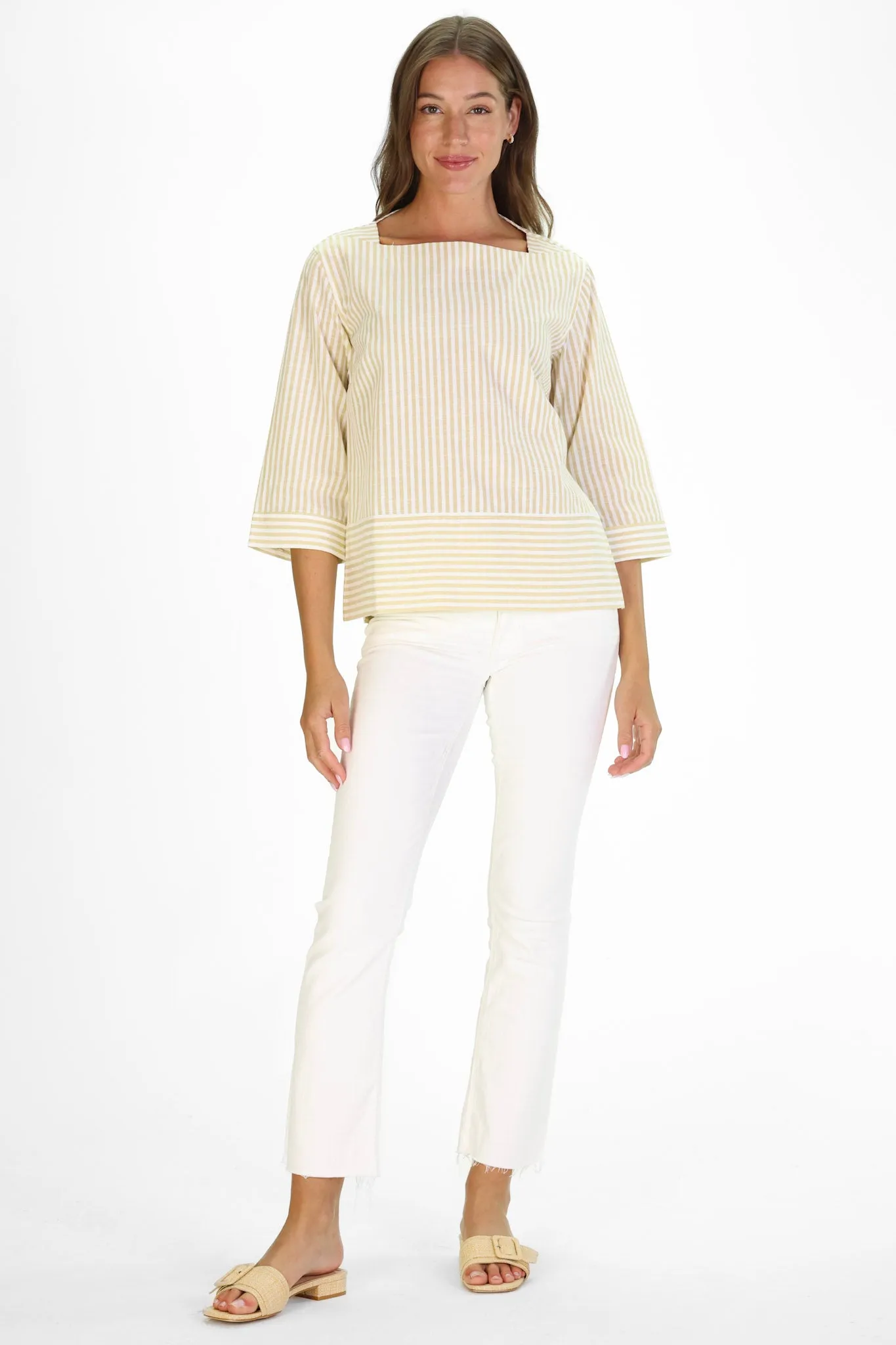 Tilda Top in Tan Stripe sold by Duffield Lane product image thumbnail 2